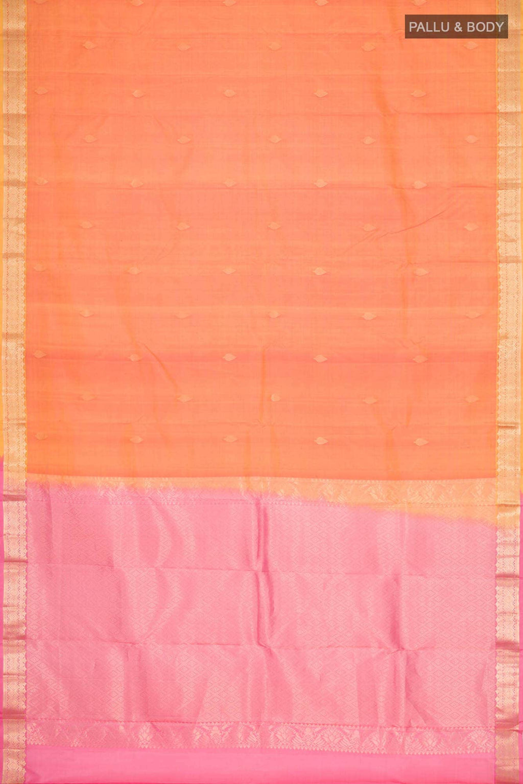 Orange Kanchipuram Silk Saree