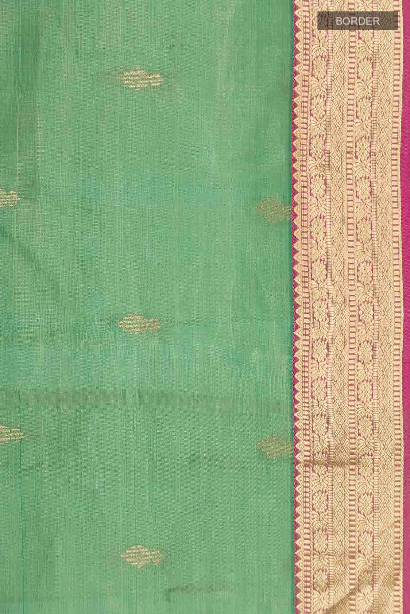 Green Dual Tone Kanchipuram Silk Saree