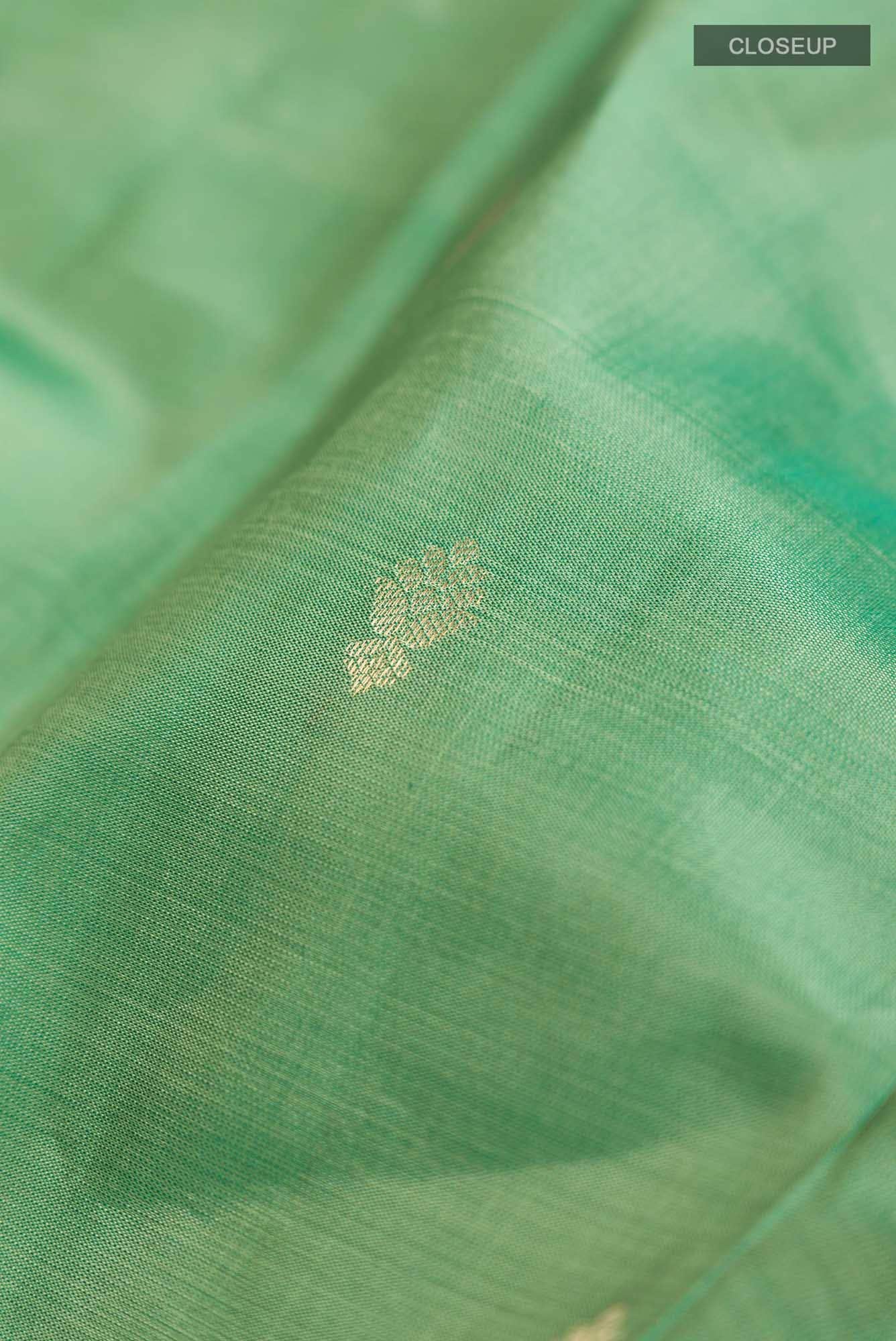 Green Dual Tone Kanchipuram Silk Saree