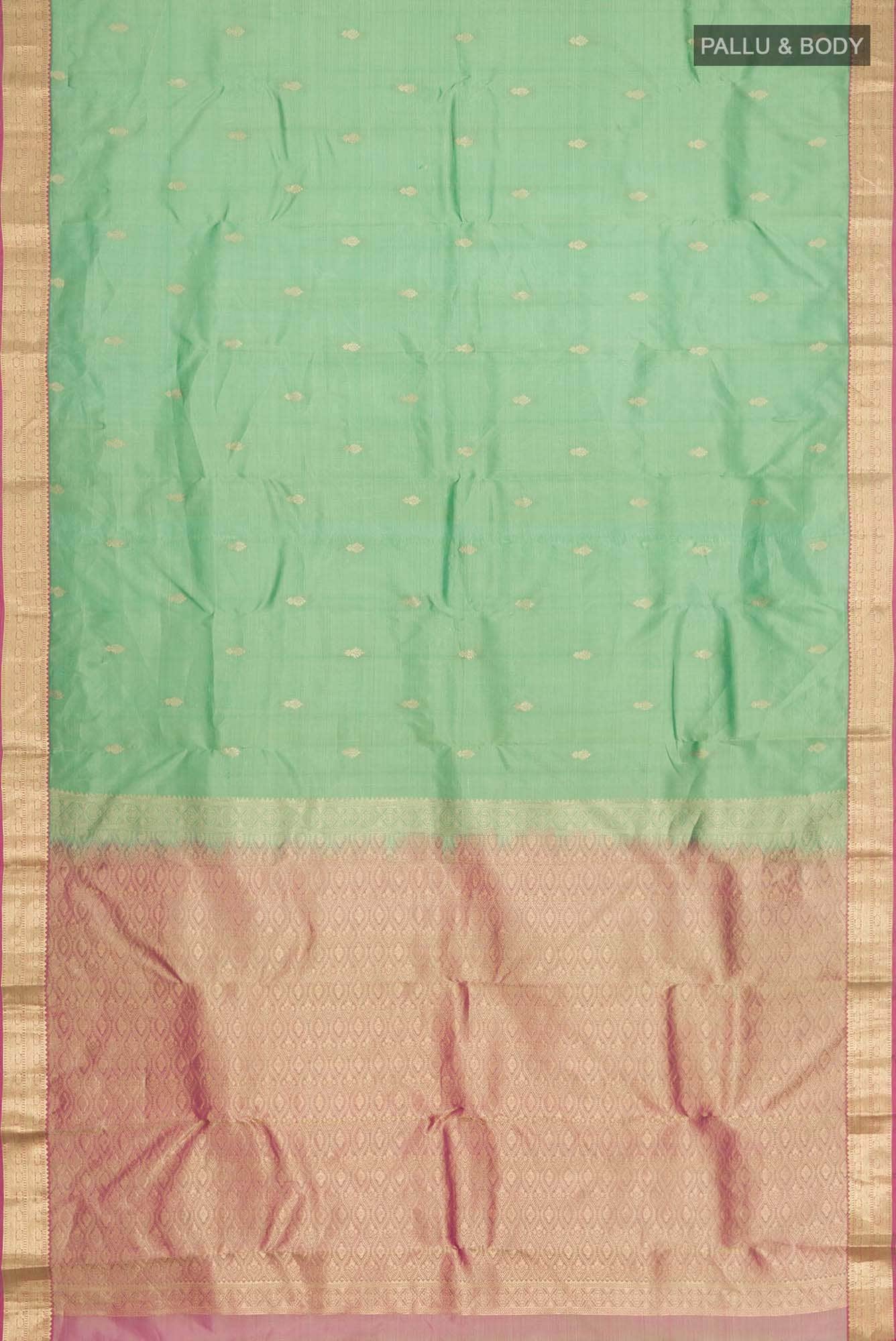 Green Dual Tone Kanchipuram Silk Saree