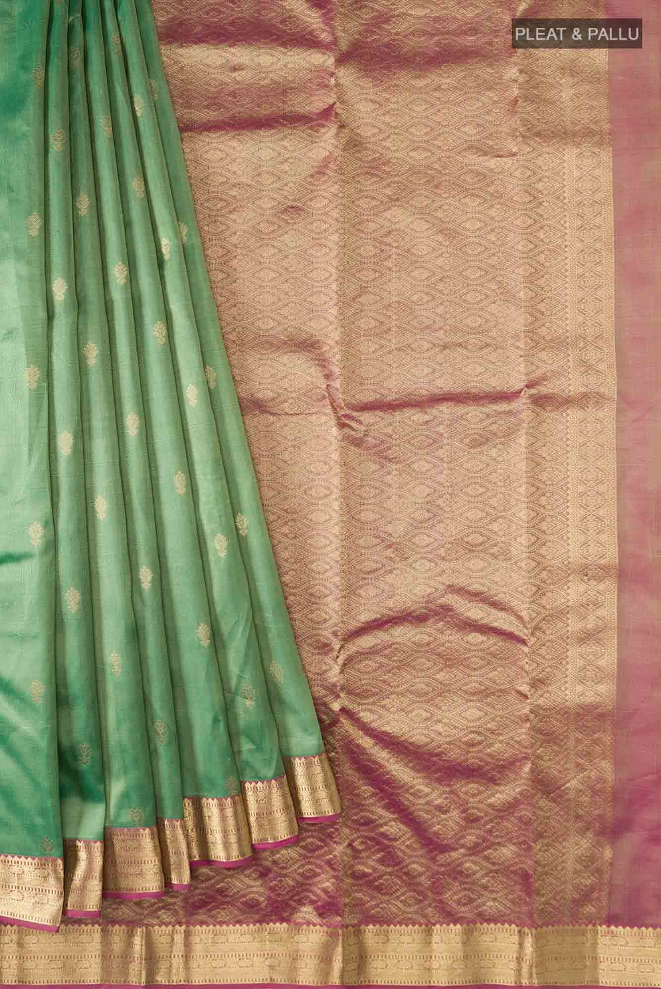 Green Dual Tone Kanchipuram Silk Saree