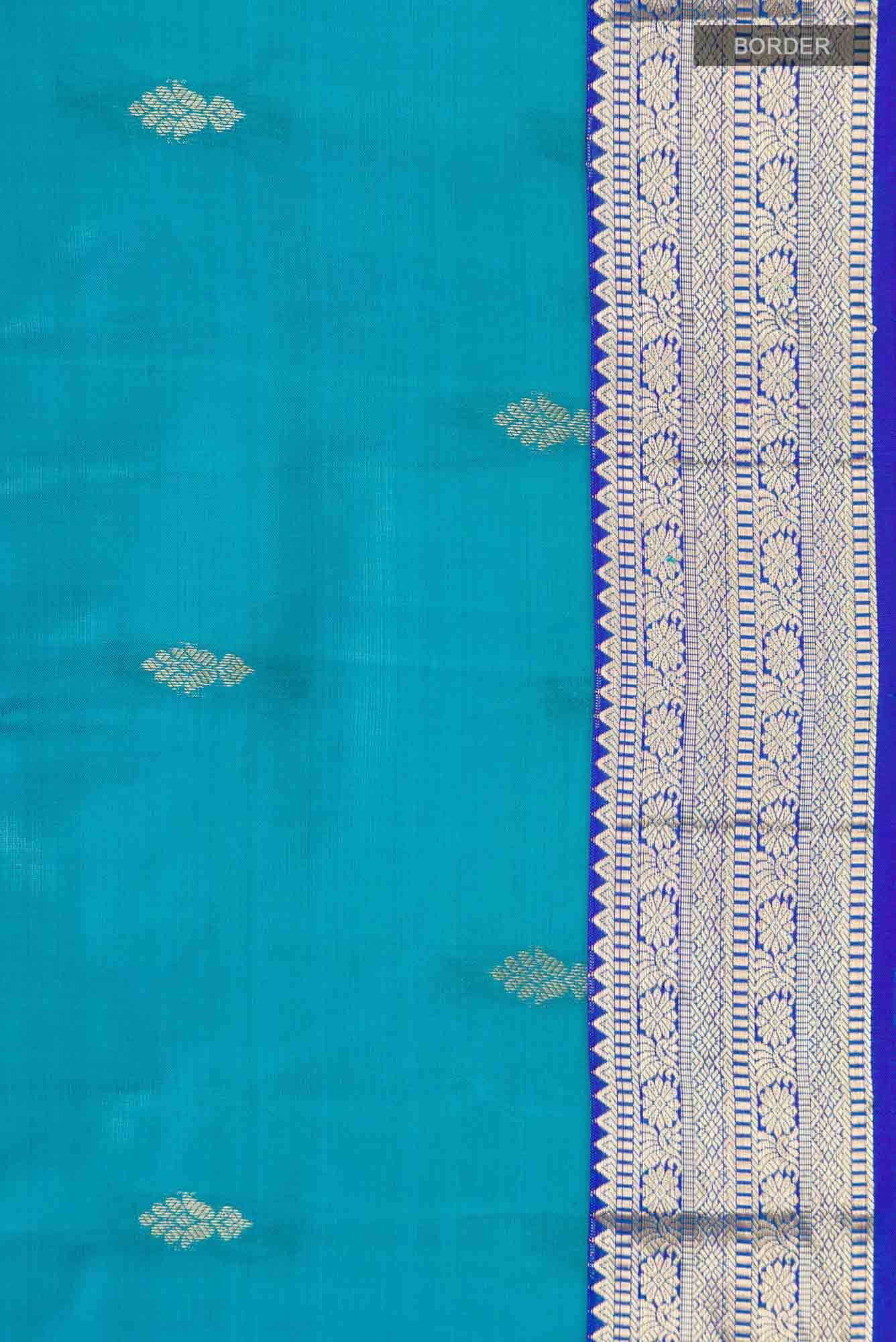 Blue Kanchipuram Silk Saree