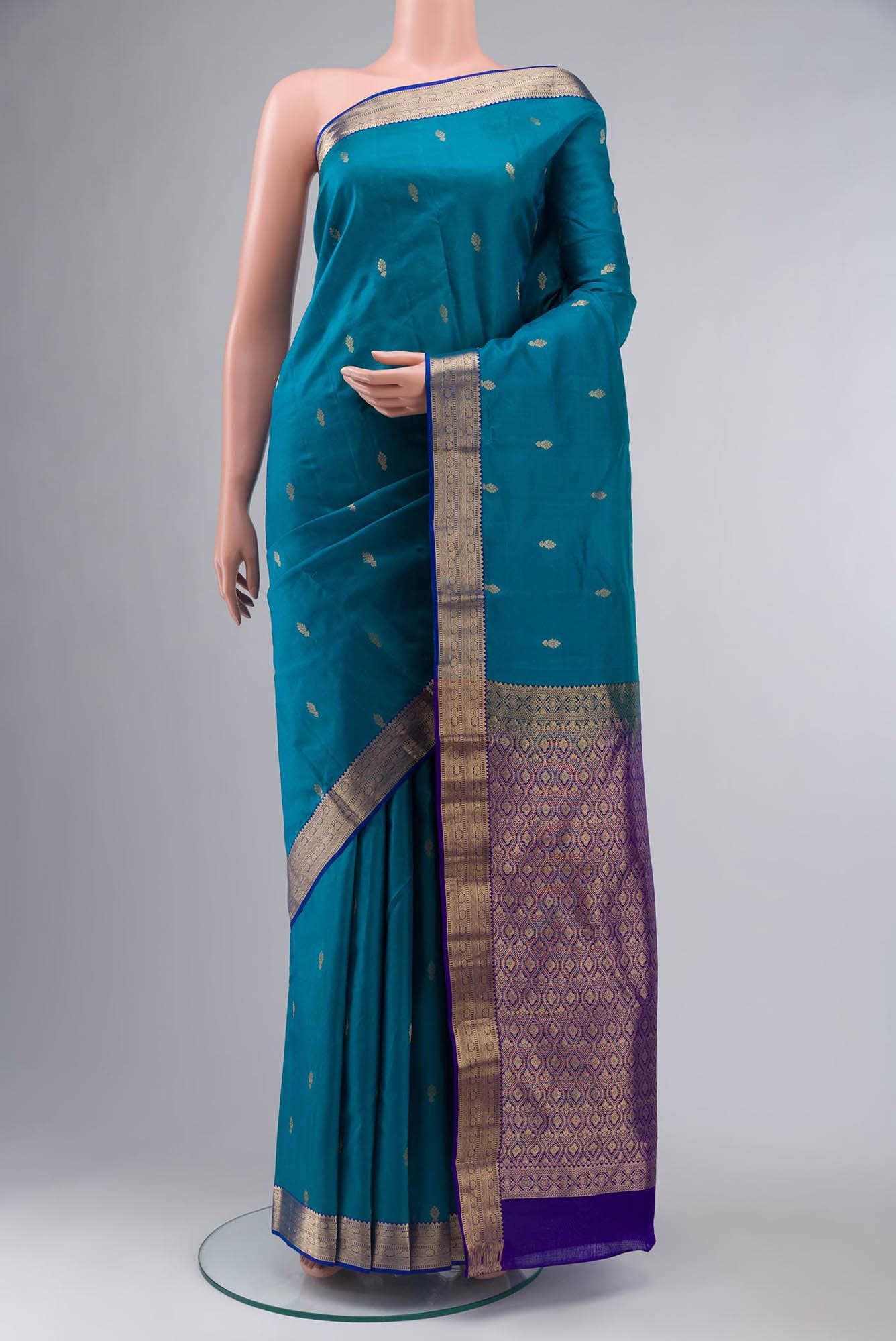 Blue Kanchipuram Silk Saree