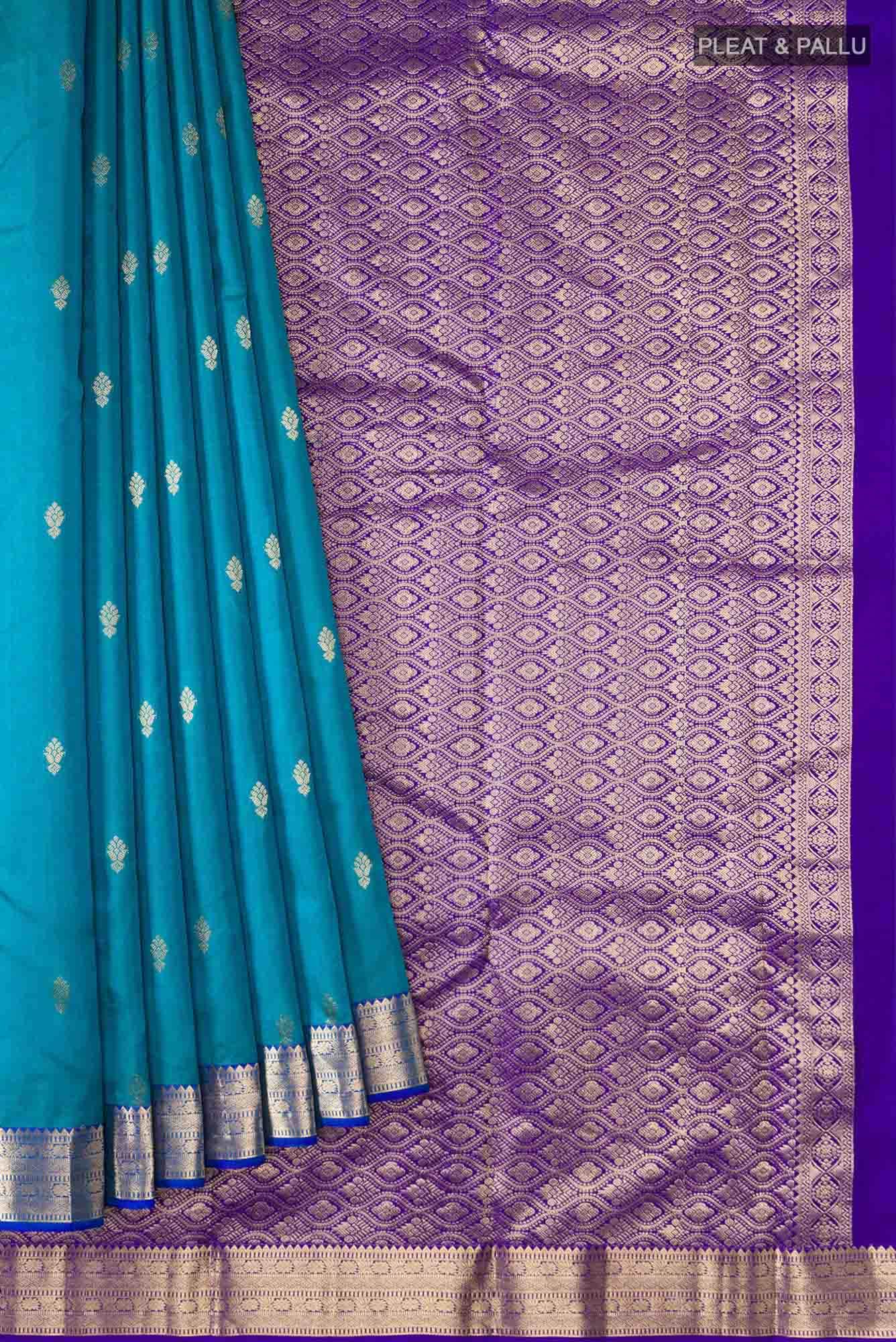 Blue Kanchipuram Silk Saree