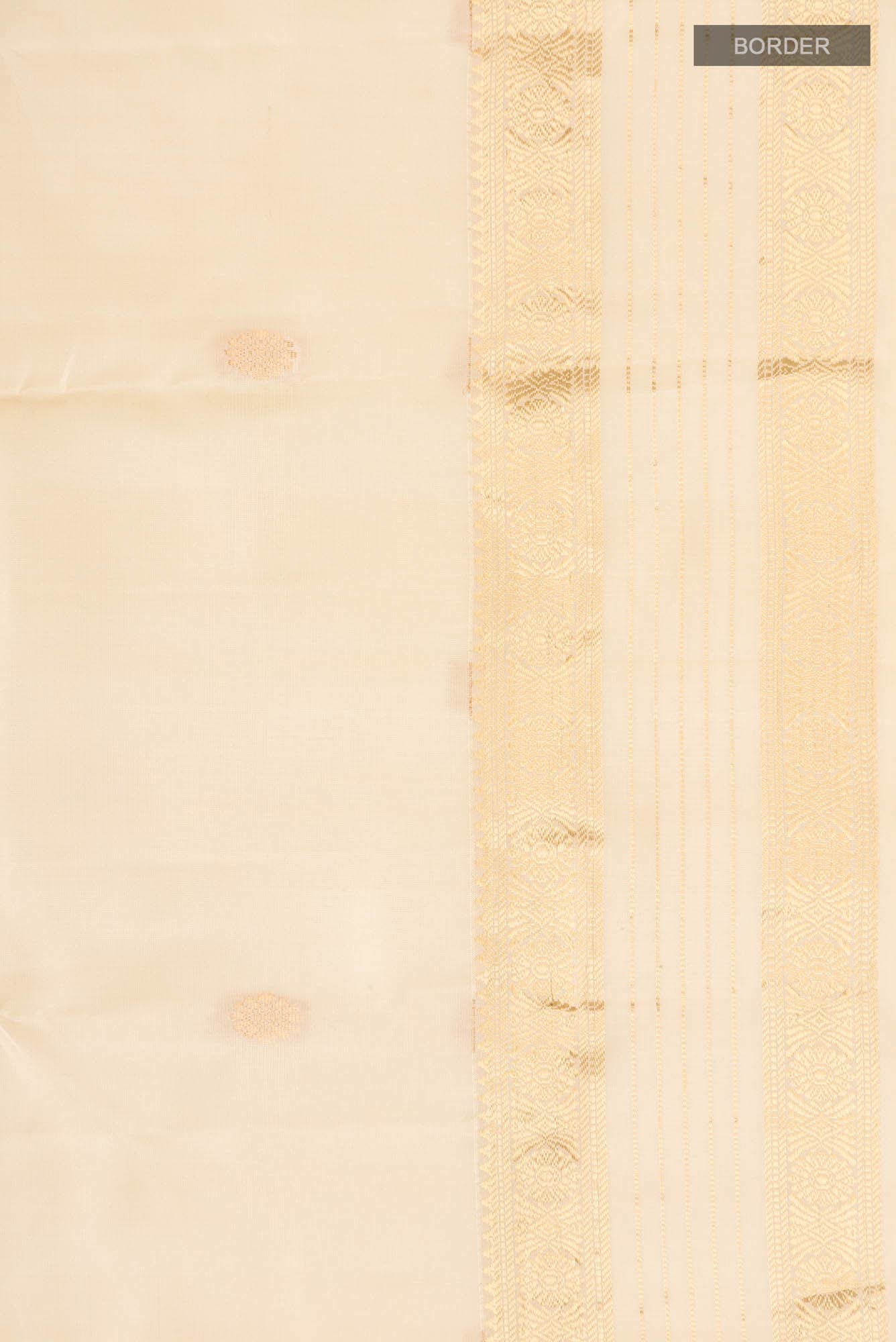 Cream Kanchipuram Silk Saree