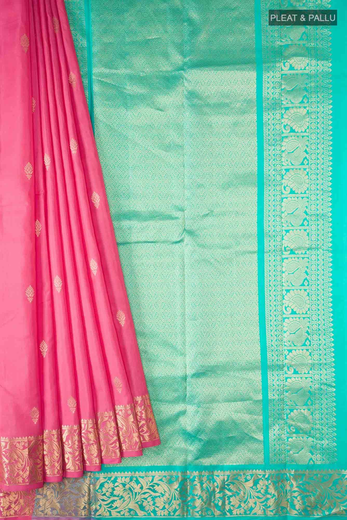 Pink Kanchipuram Silk Saree