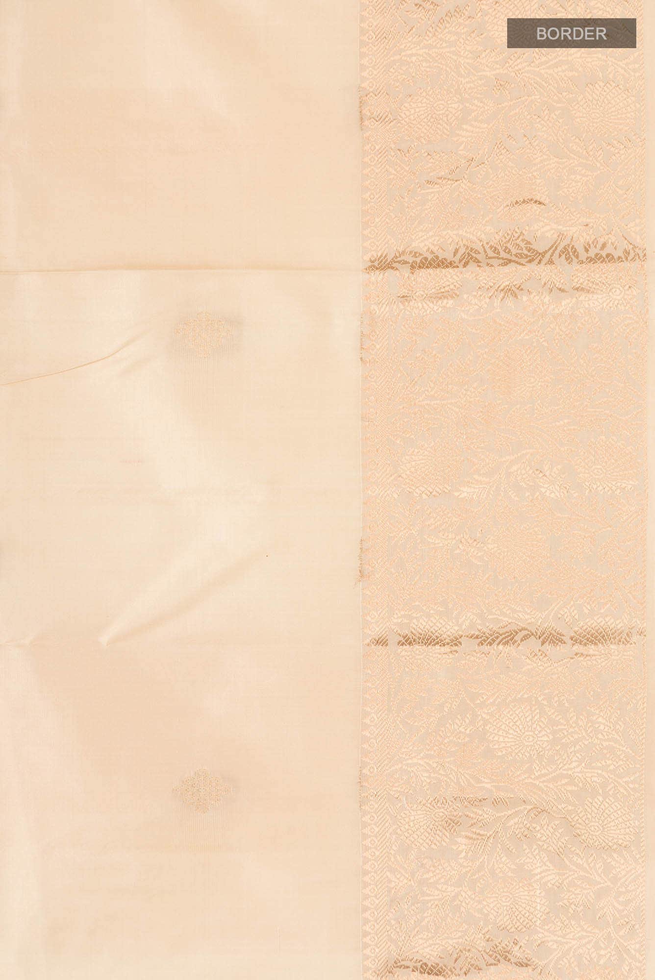 Cream Kanchipuram Silk Saree