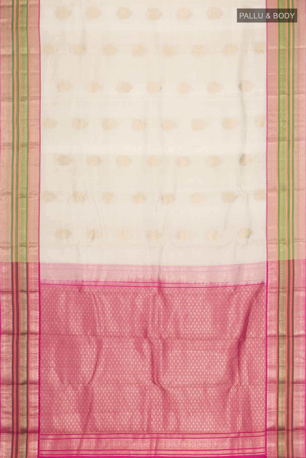 Beige Kanchipuram Silk Saree