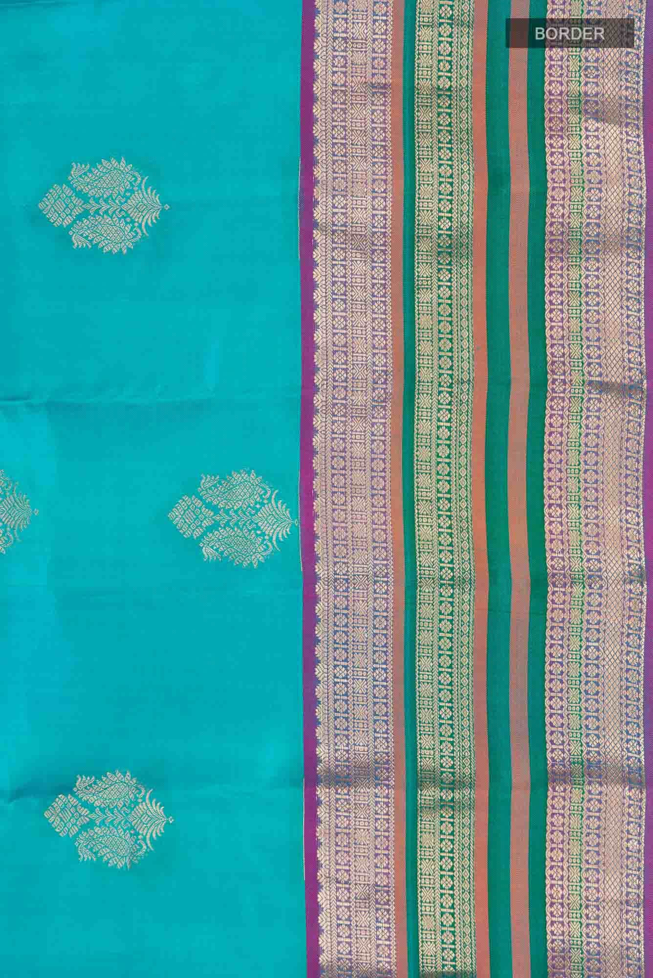 Blue Kanchipuram Silk Saree