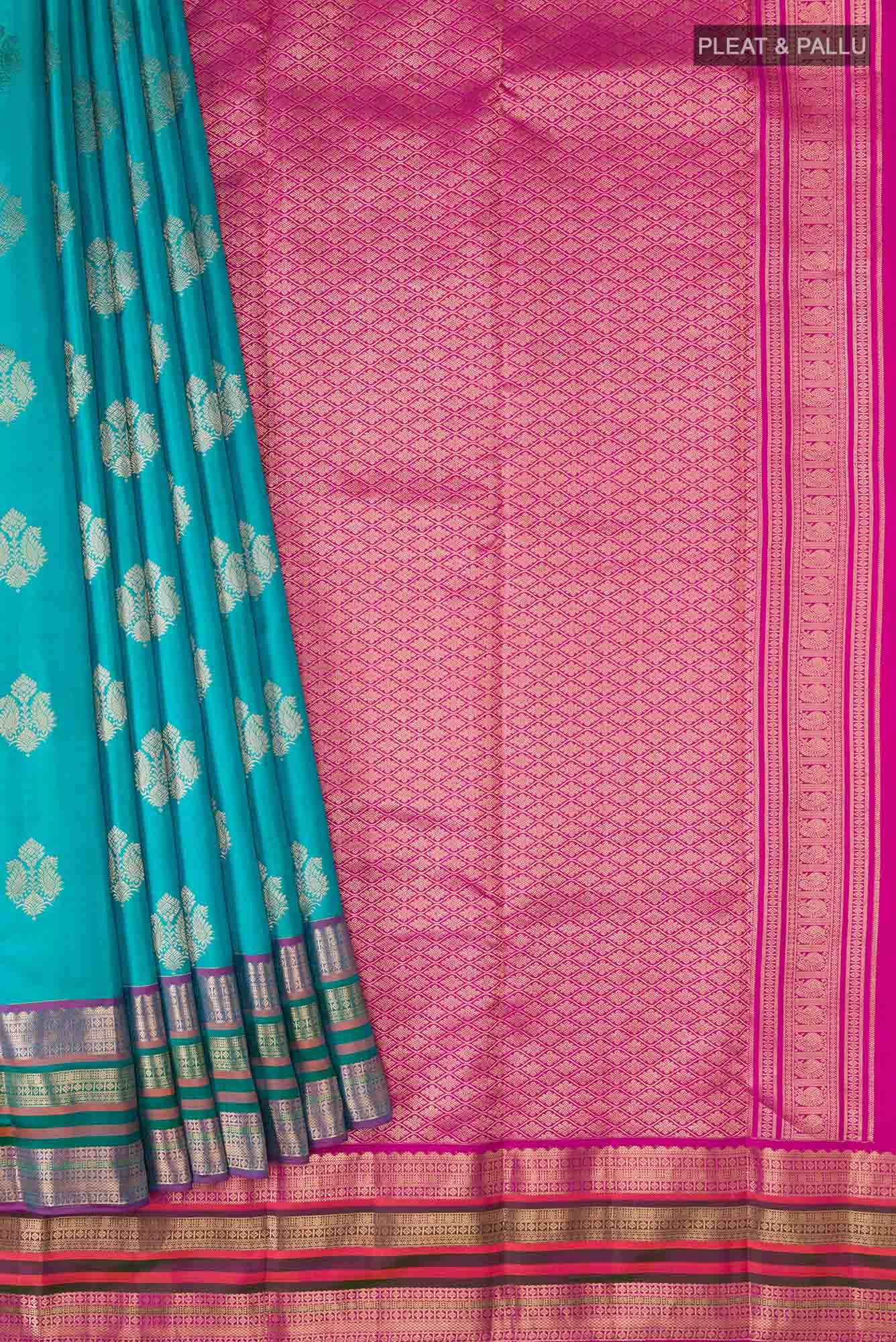 Blue Kanchipuram Silk Saree