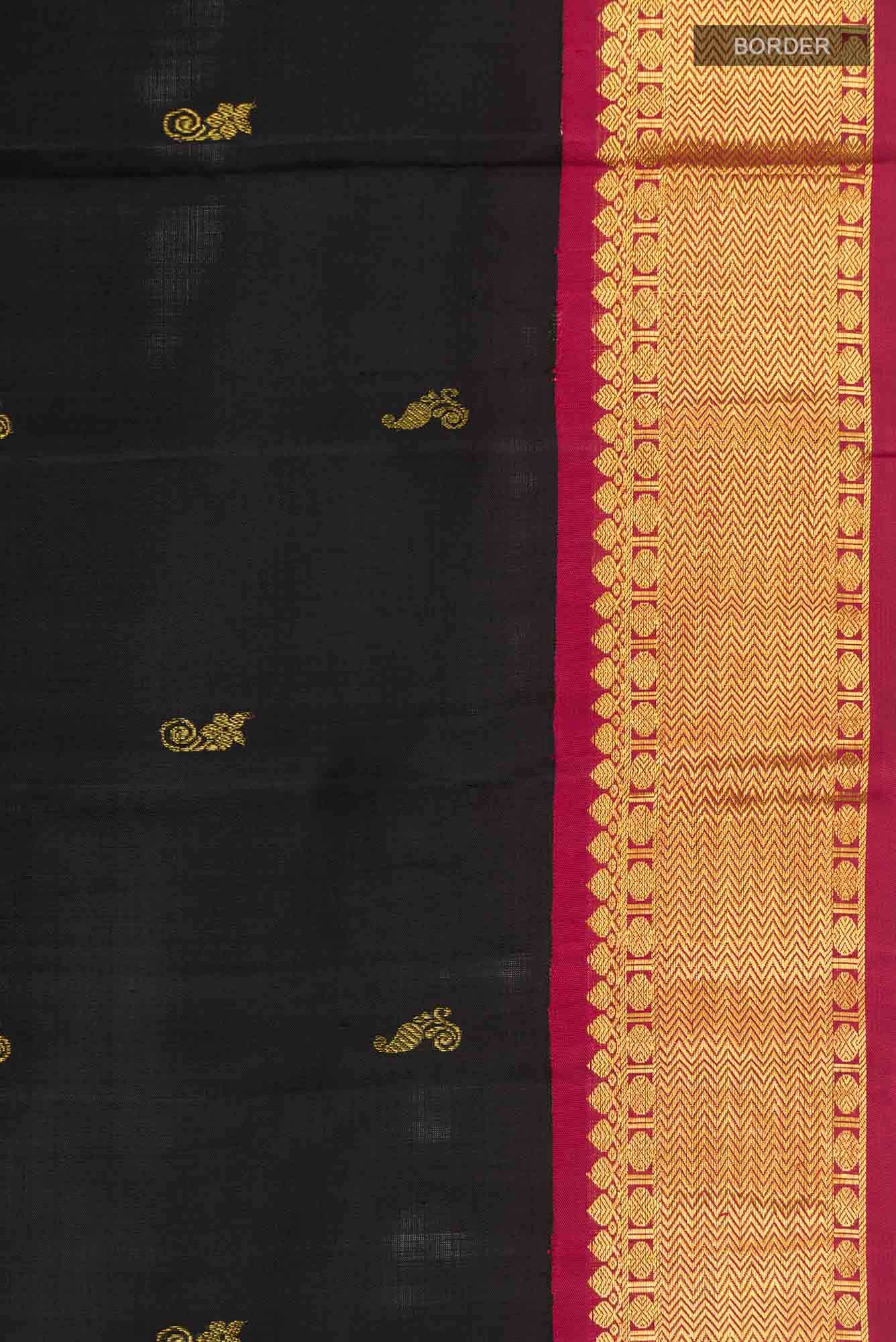 Black Kanchipuram Silk Saree
