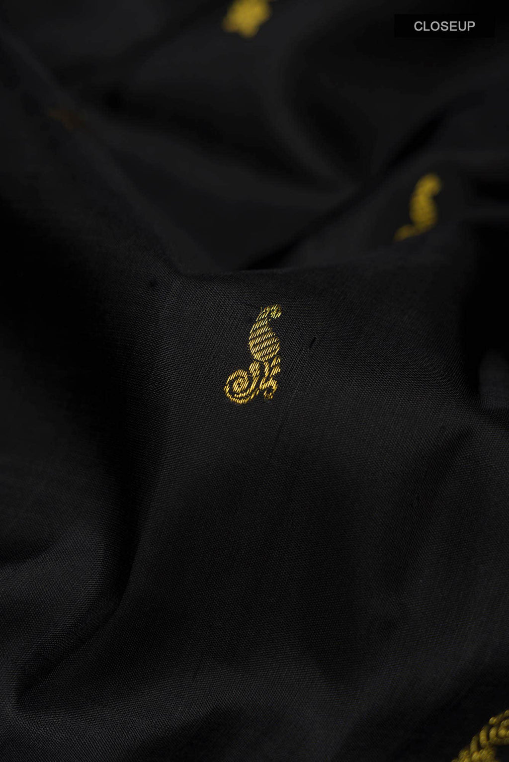 Black Kanchipuram Silk Saree