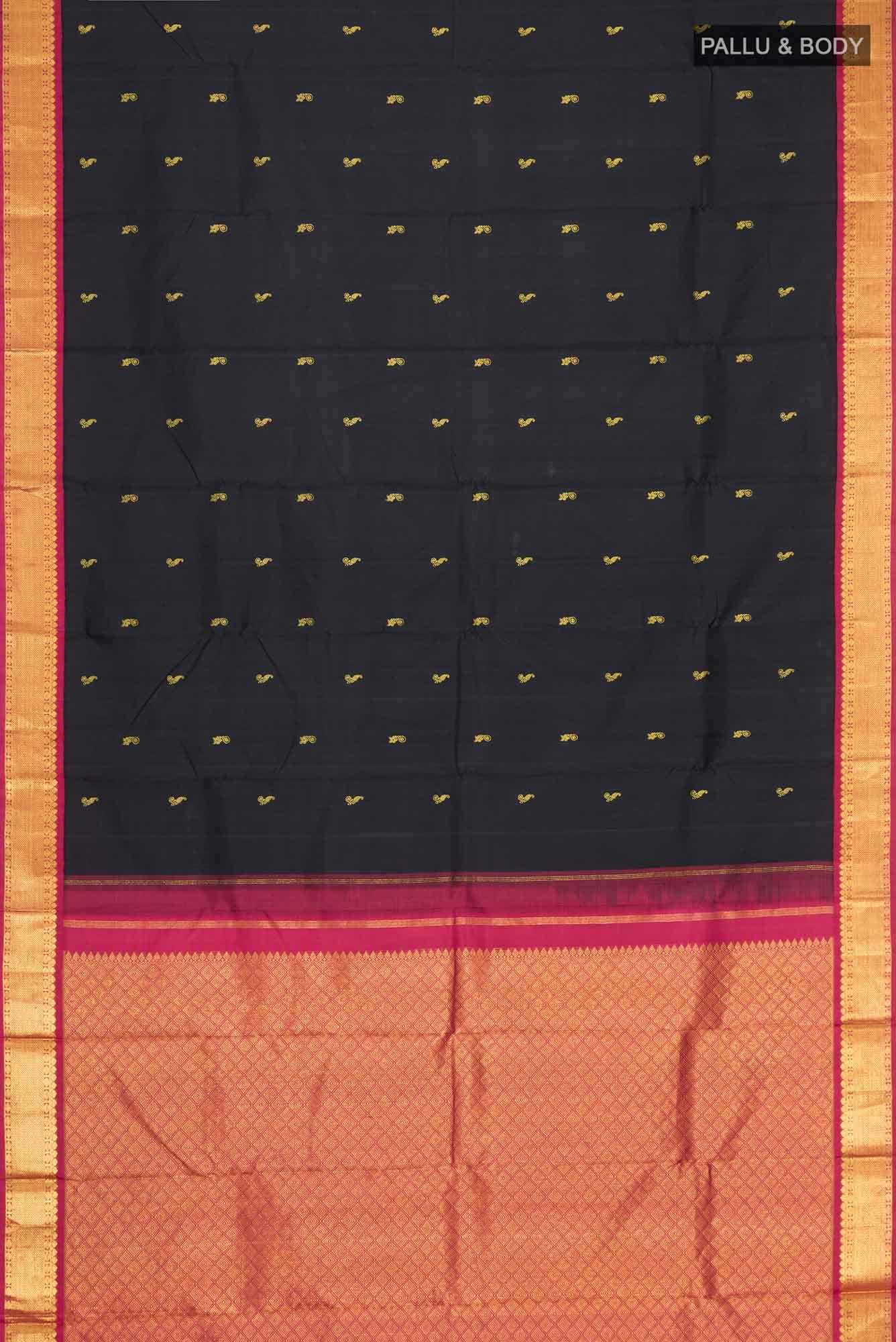 Black Kanchipuram Silk Saree