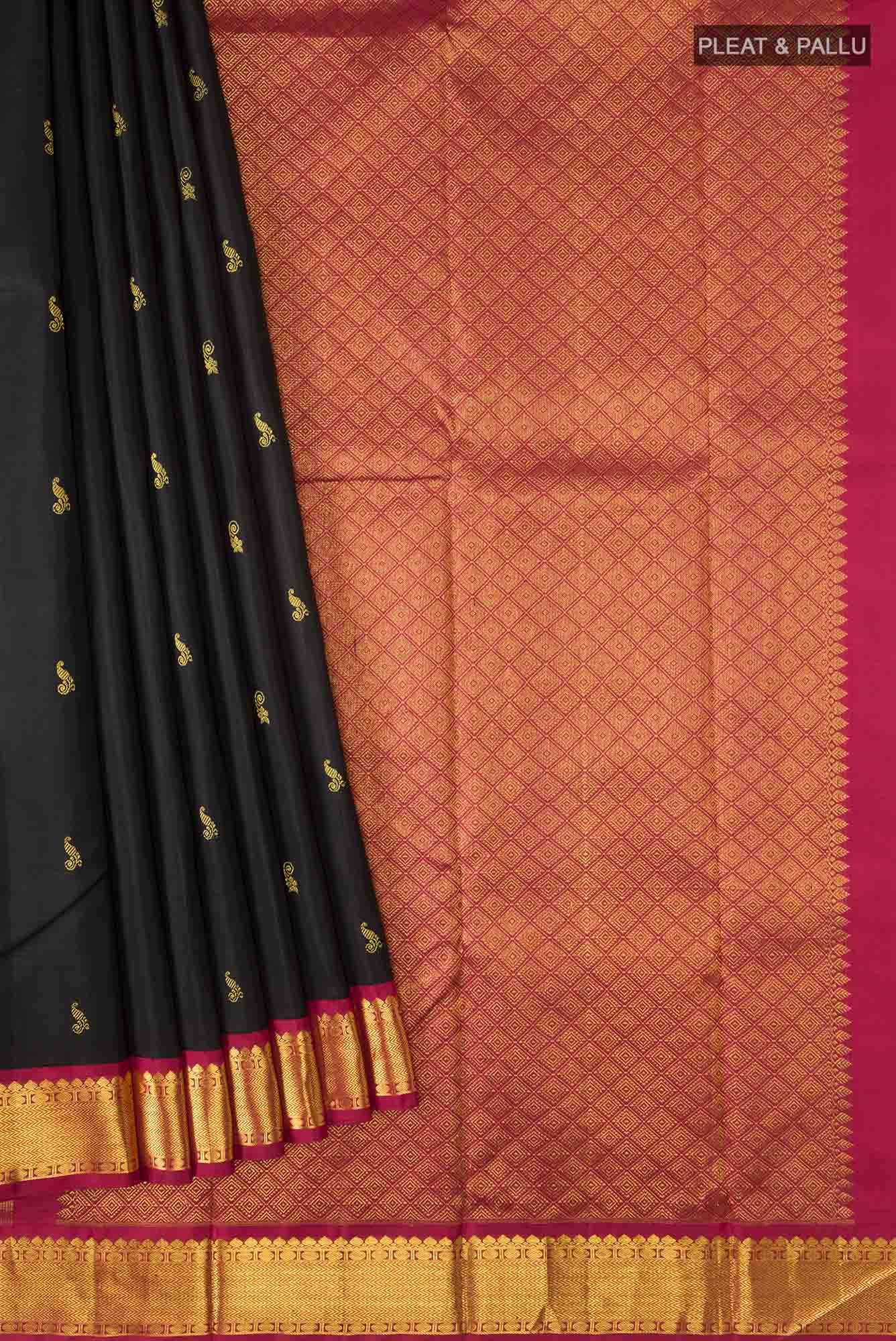 Black Kanchipuram Silk Saree