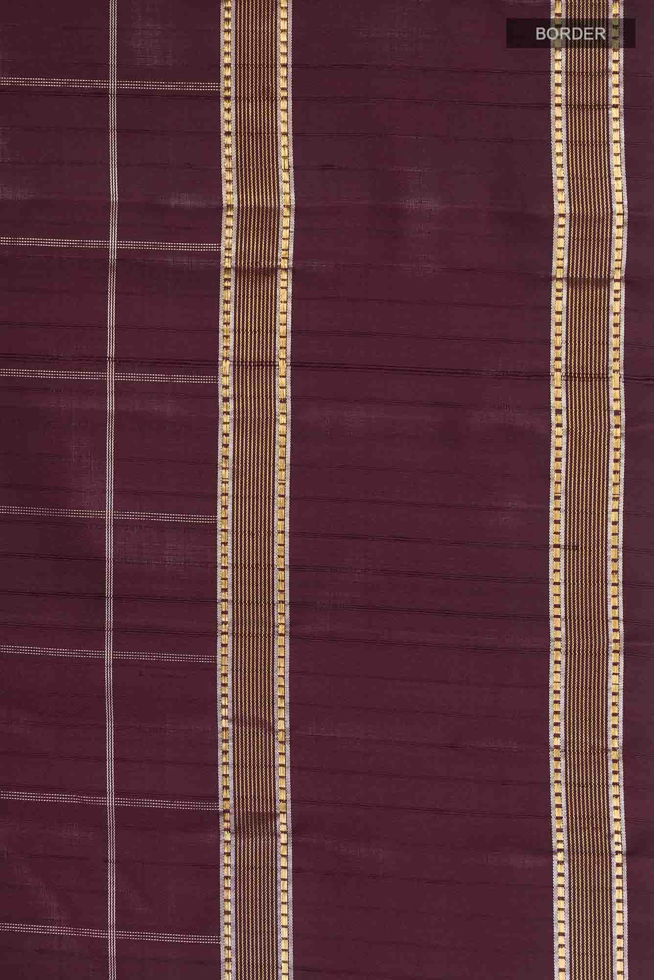 Coffee Brown Kanchipuram Silk Saree