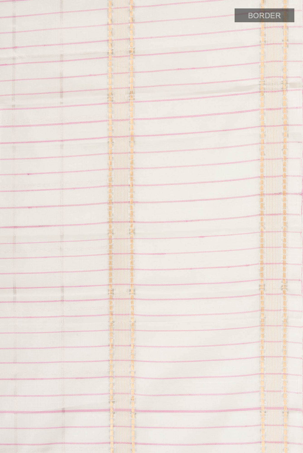 Off White Kanchipuram Silk Saree
