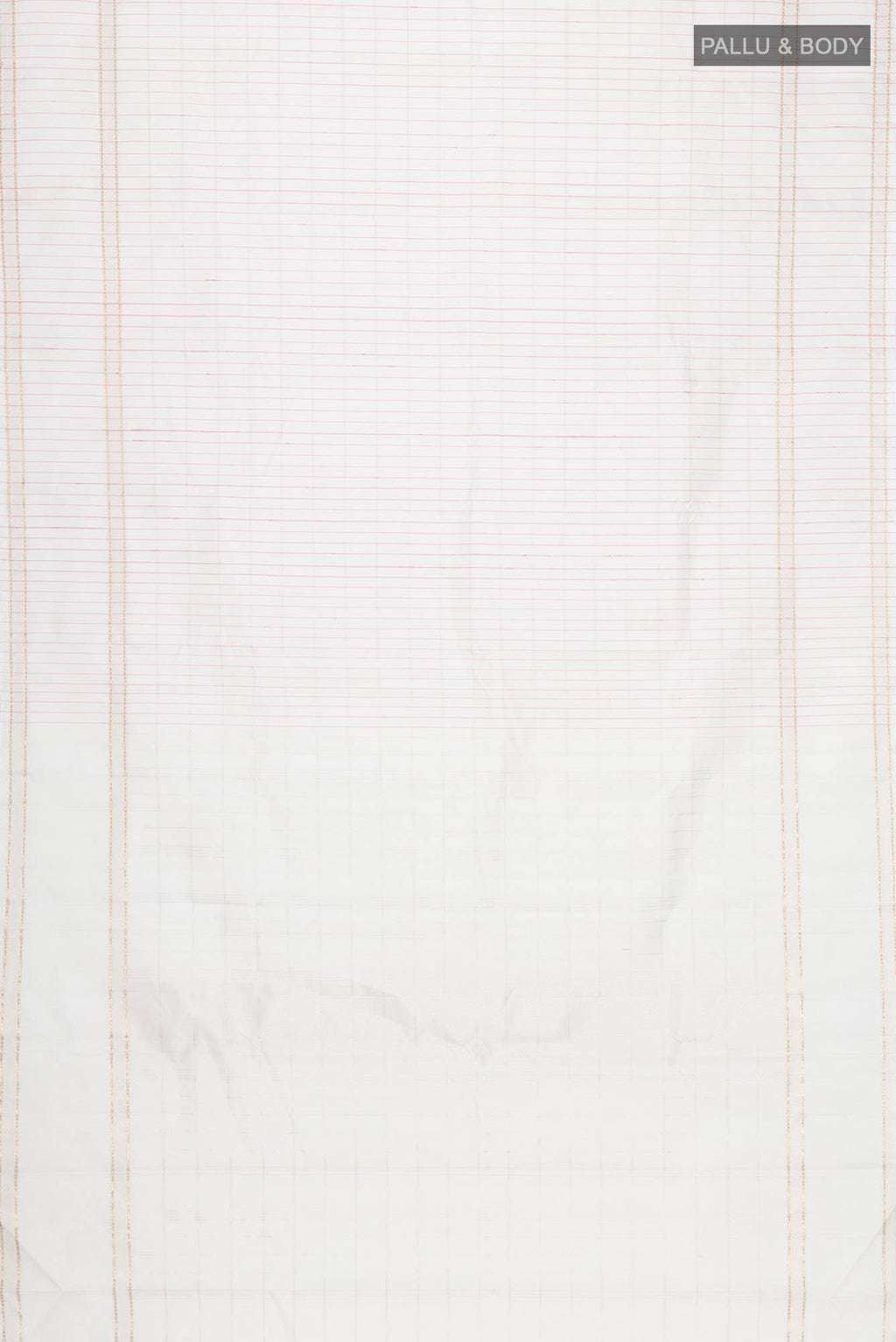 Off White Kanchipuram Silk Saree
