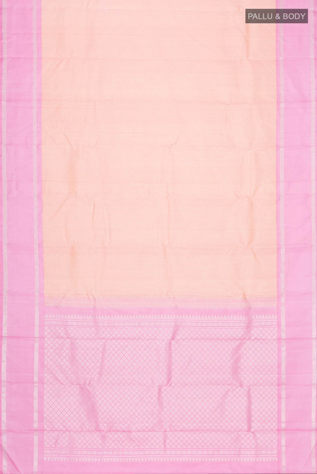 Peach Kanchipuram Silk Saree