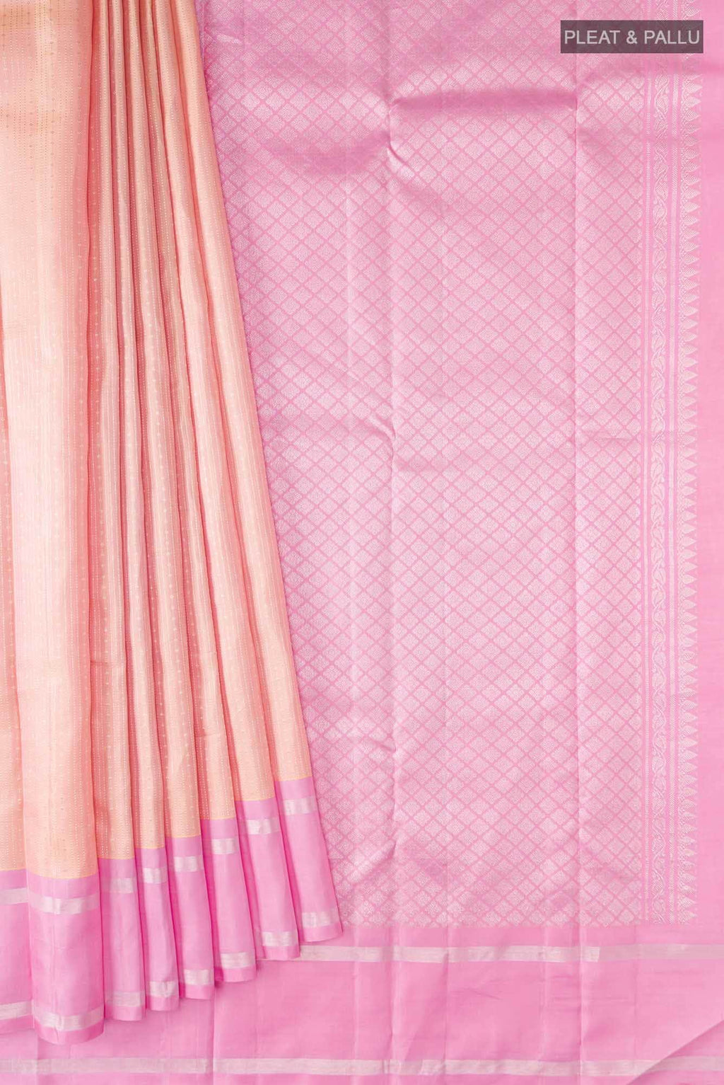 Peach Kanchipuram Silk Saree