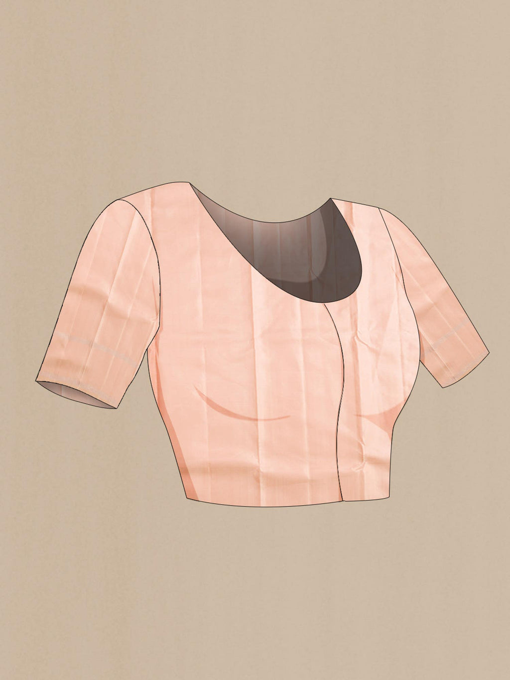 Peach Kanchipuram Silk Saree