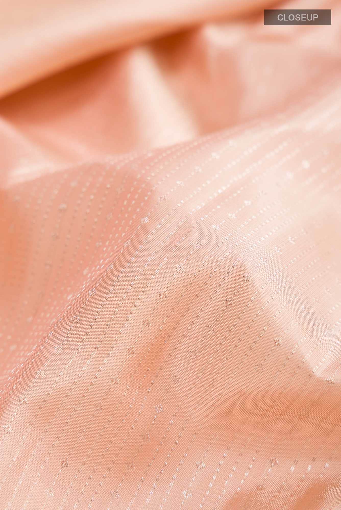 Peach Kanchipuram Silk Saree