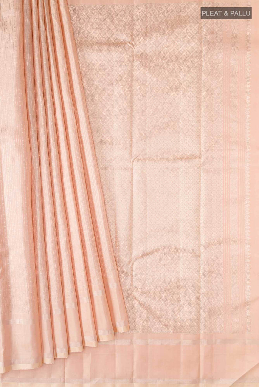 Peach Kanchipuram Silk Saree