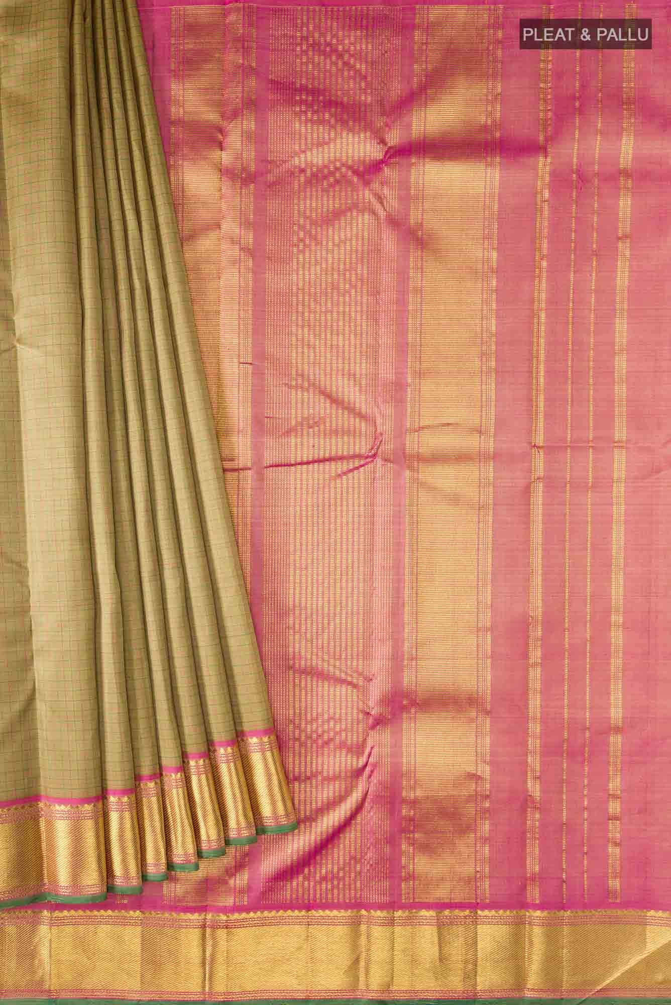 Brown Kanchipuram Silk Saree