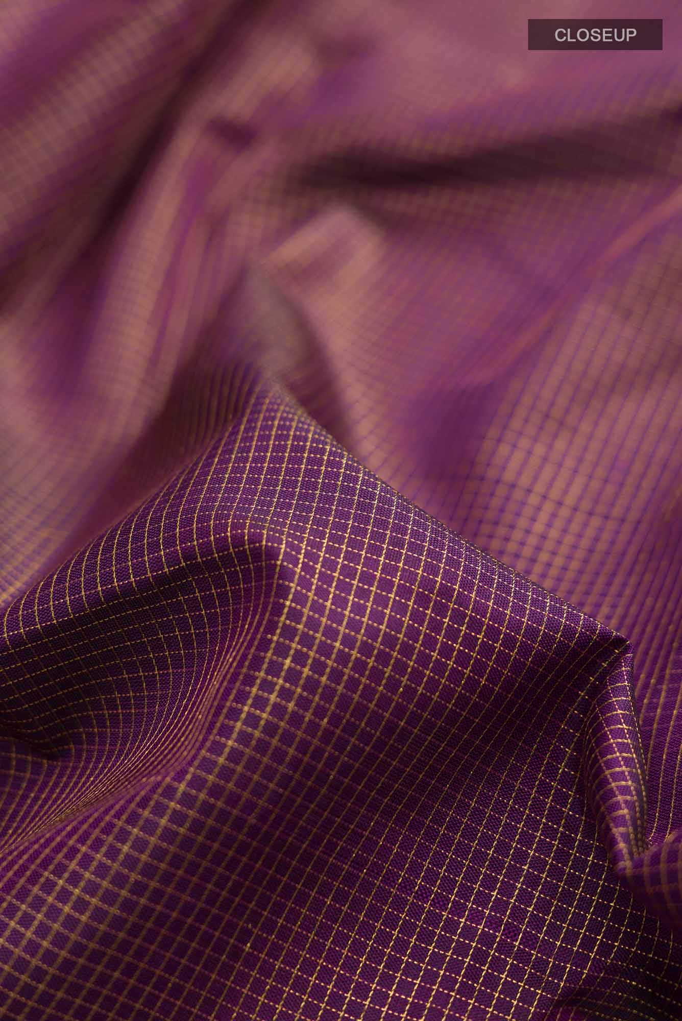 Purple Kanchipuram Silk Saree