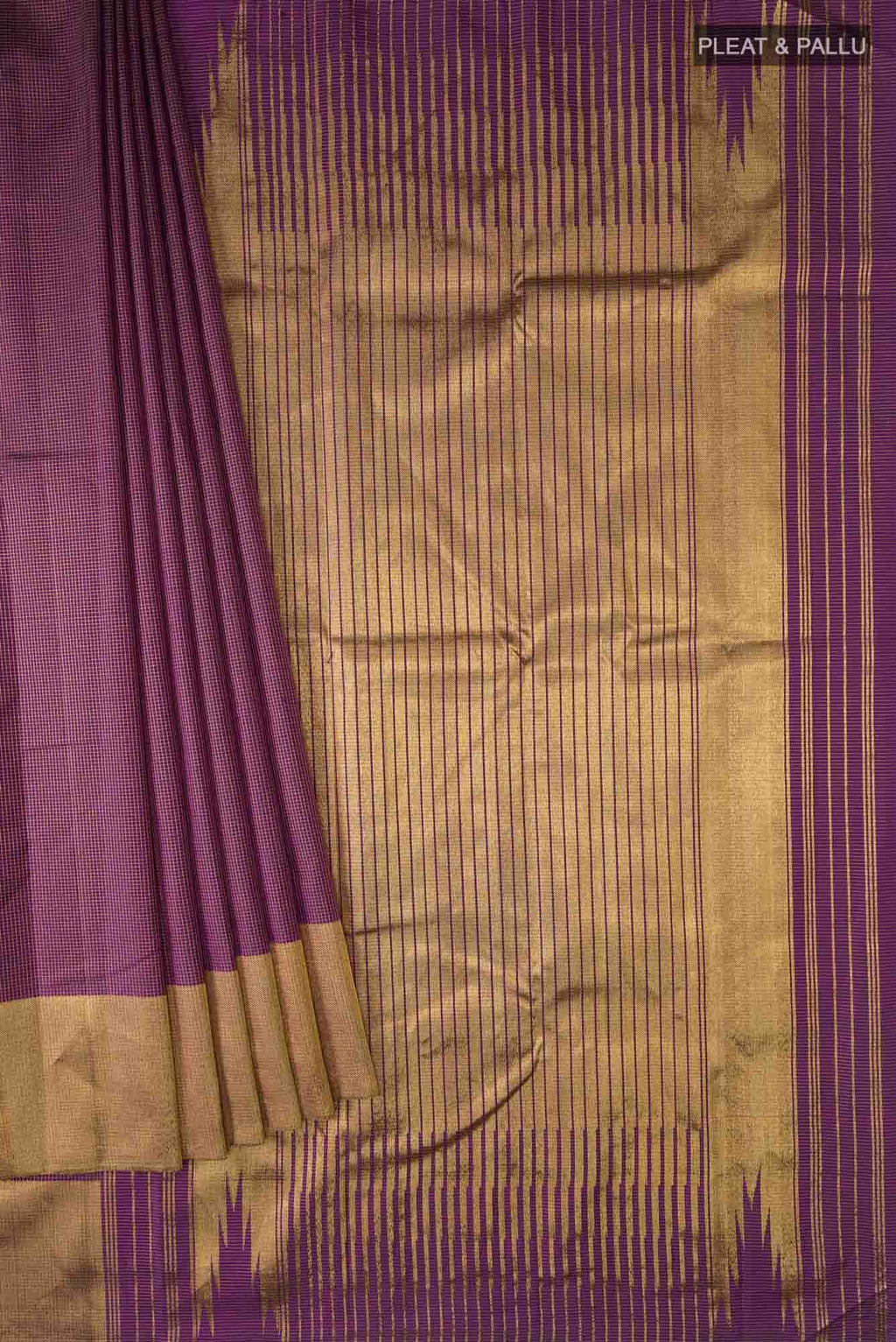 Purple Kanchipuram Silk Saree