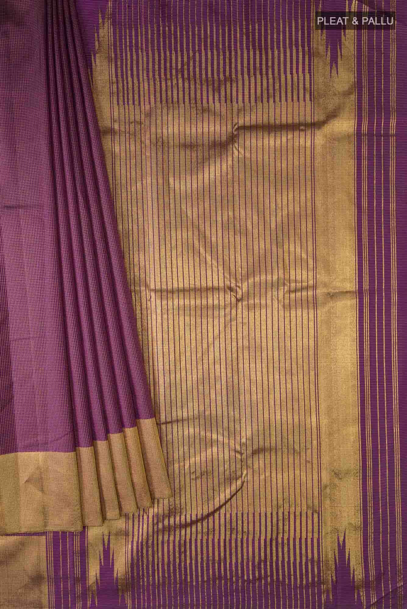 Purple Kanchipuram Silk Saree