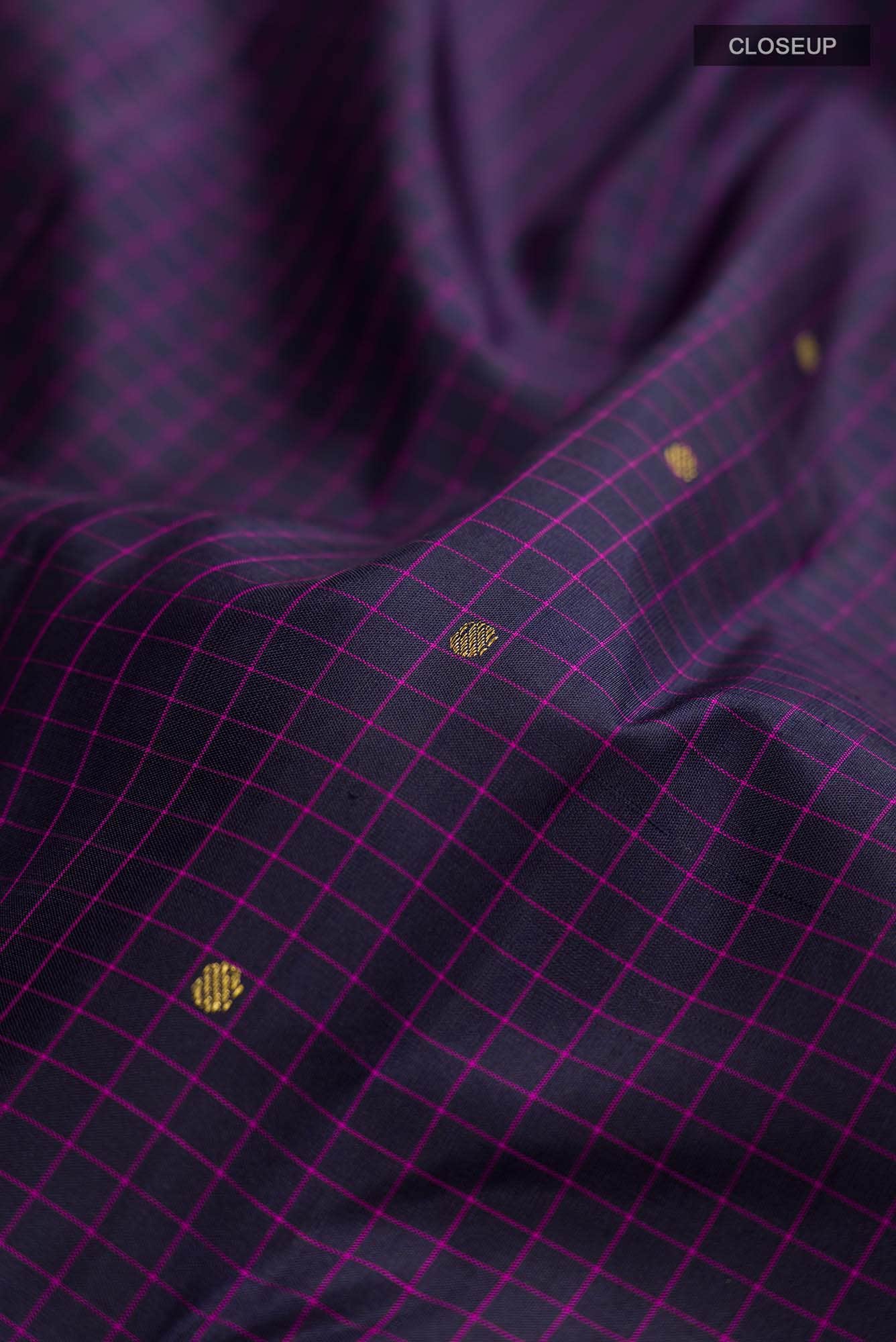 Navy Blue Kanchipuram Silk Saree