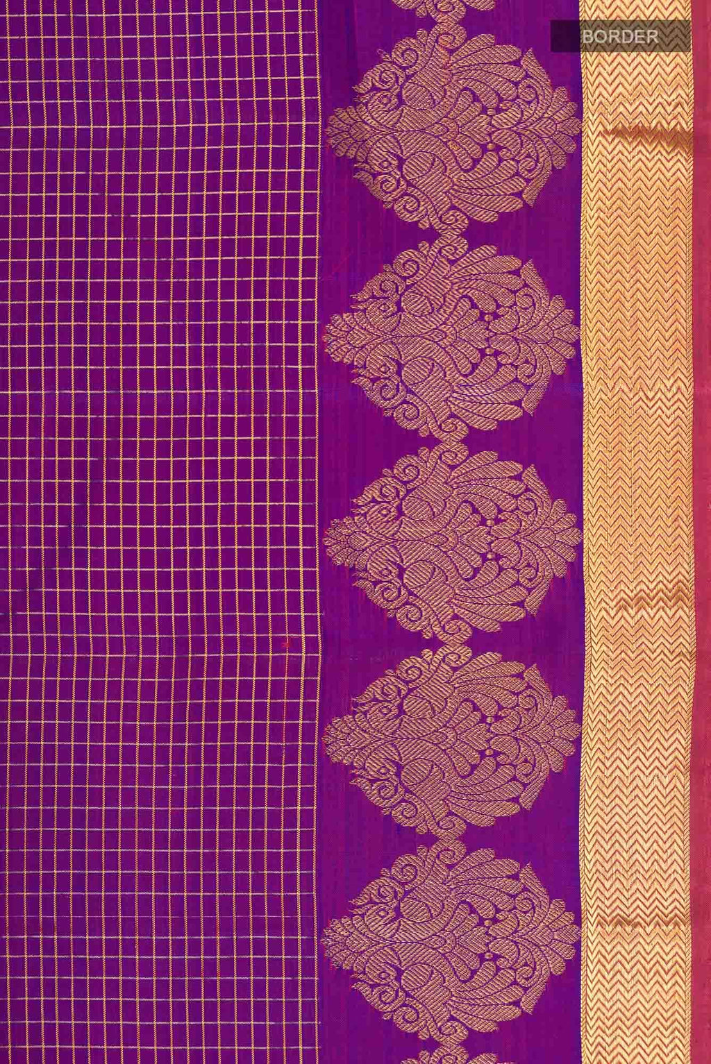 Purple Kanchipuram Silk Saree