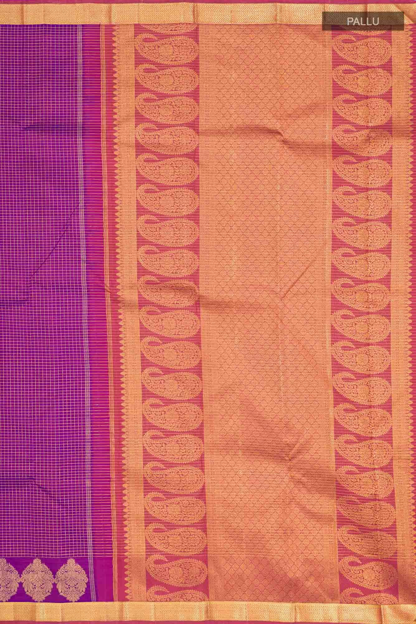 Purple Kanchipuram Silk Saree