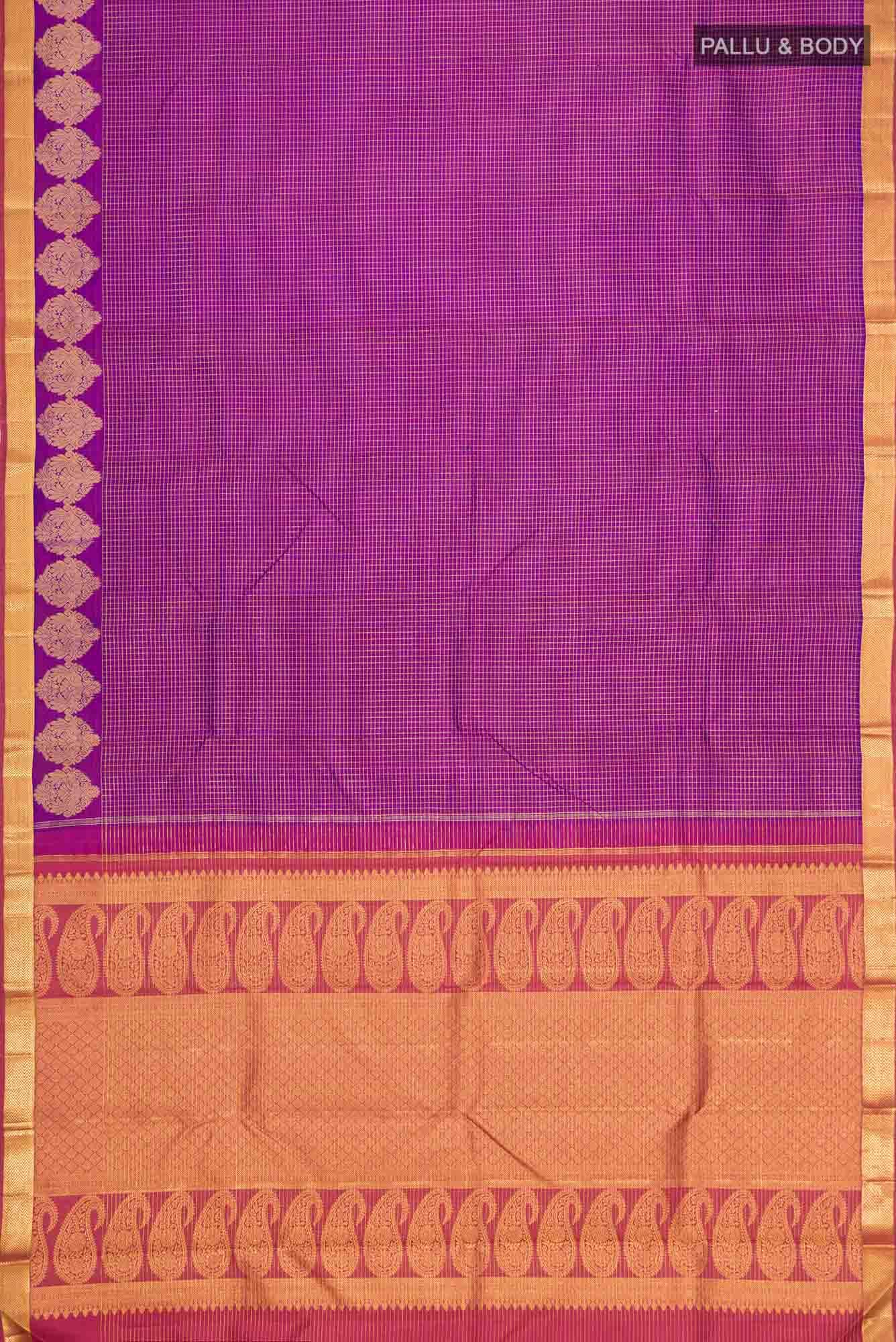 Purple Kanchipuram Silk Saree
