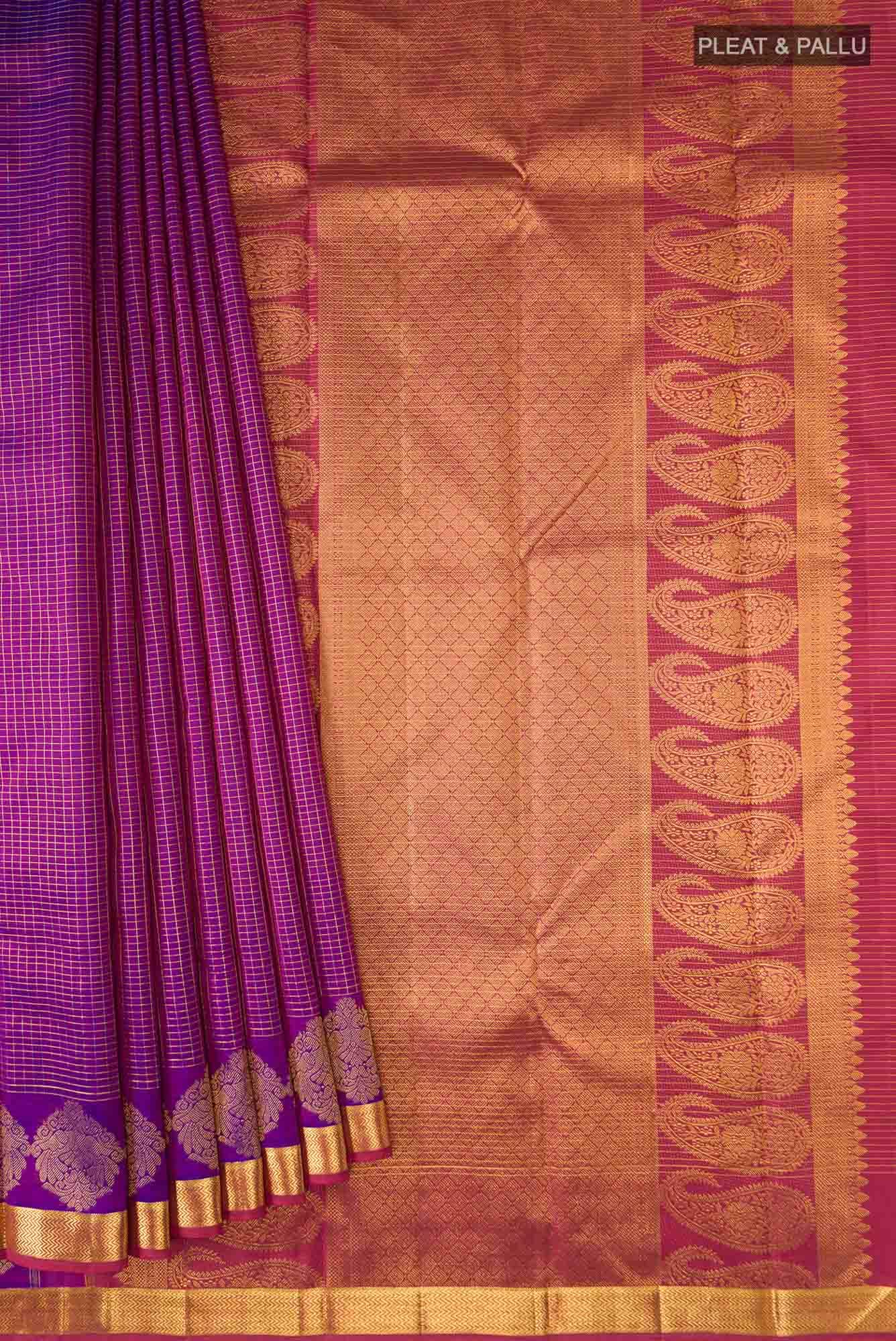 Purple Kanchipuram Silk Saree