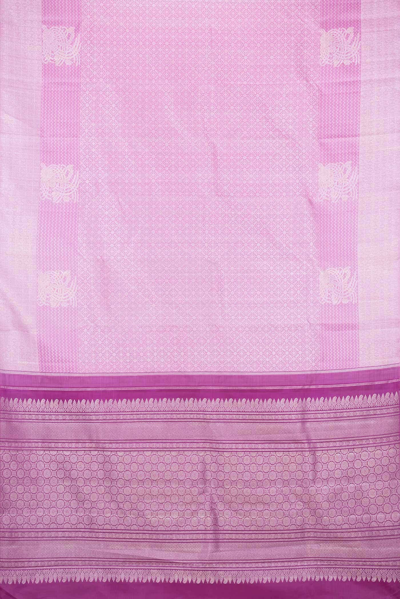 Lavender Dual Tone Kanchipuram Silk Saree