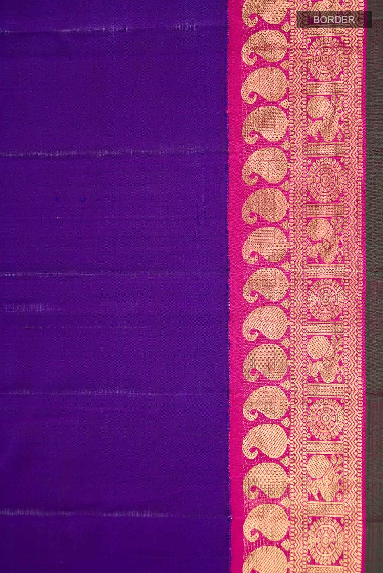 Blue Kanchipuram Silk Saree