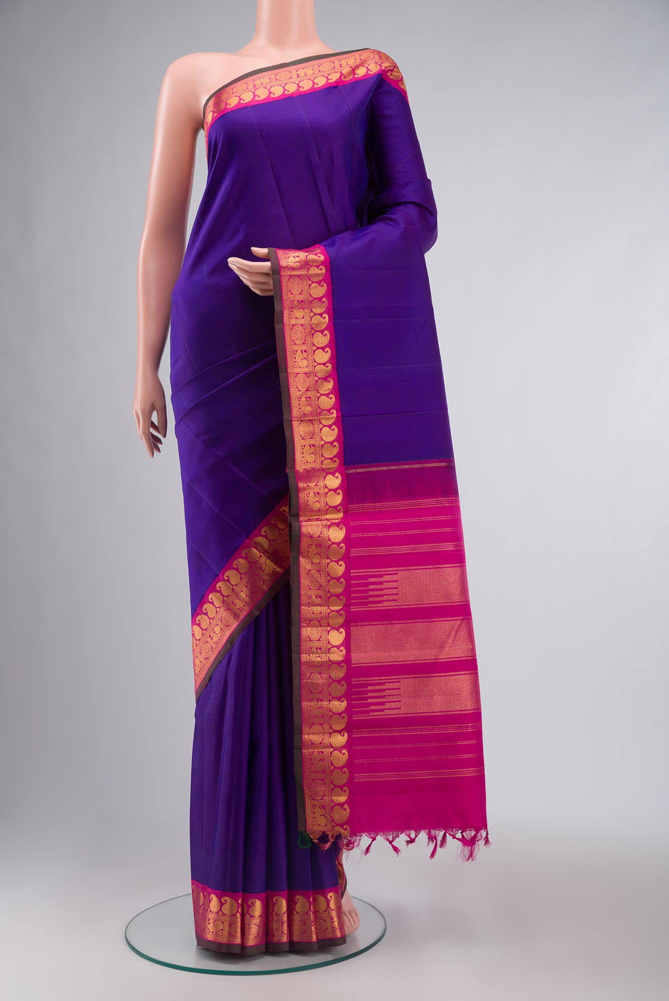 Blue Kanchipuram Silk Saree