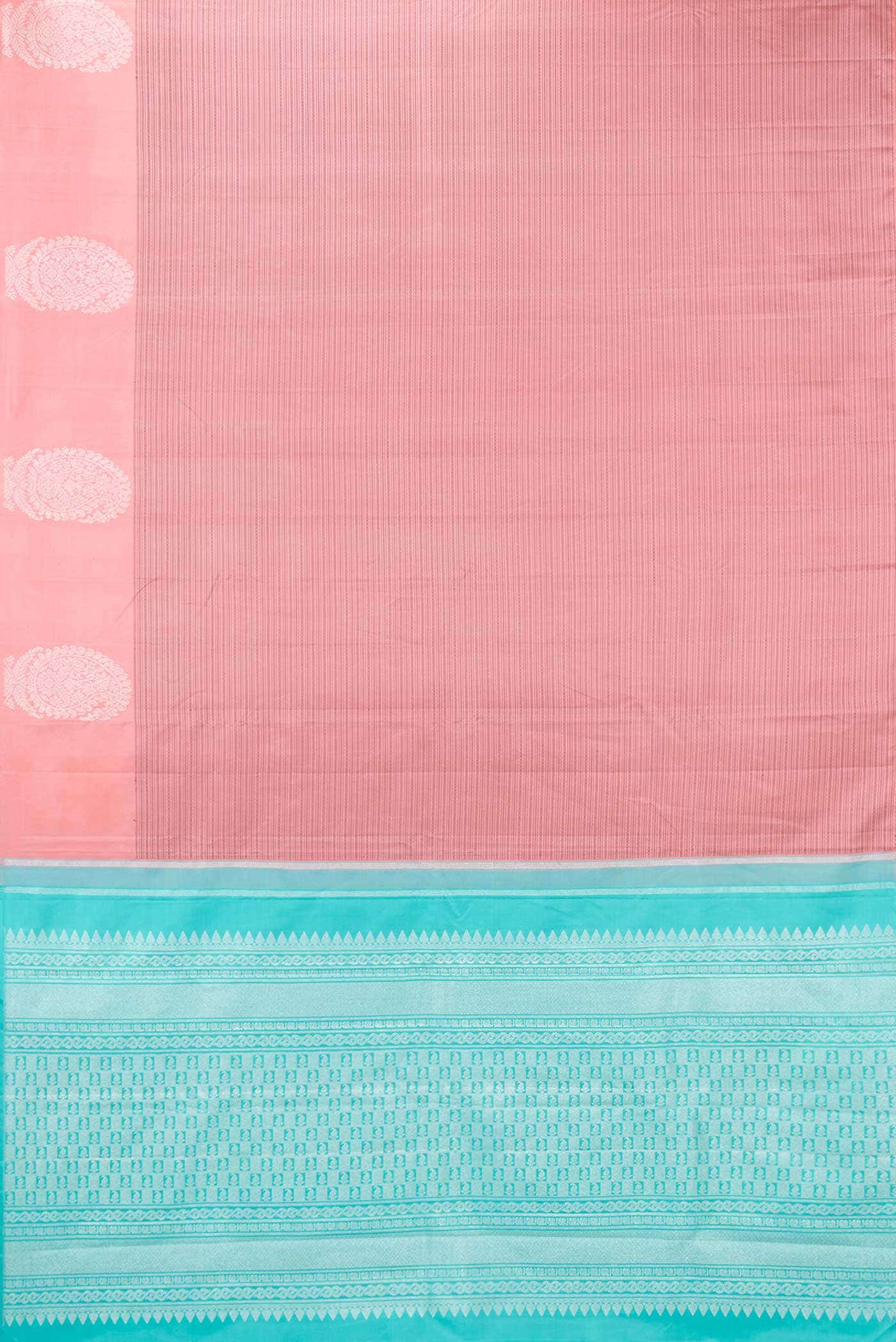 Pure Silk Pure Zari Pink Kanchipuram Saree