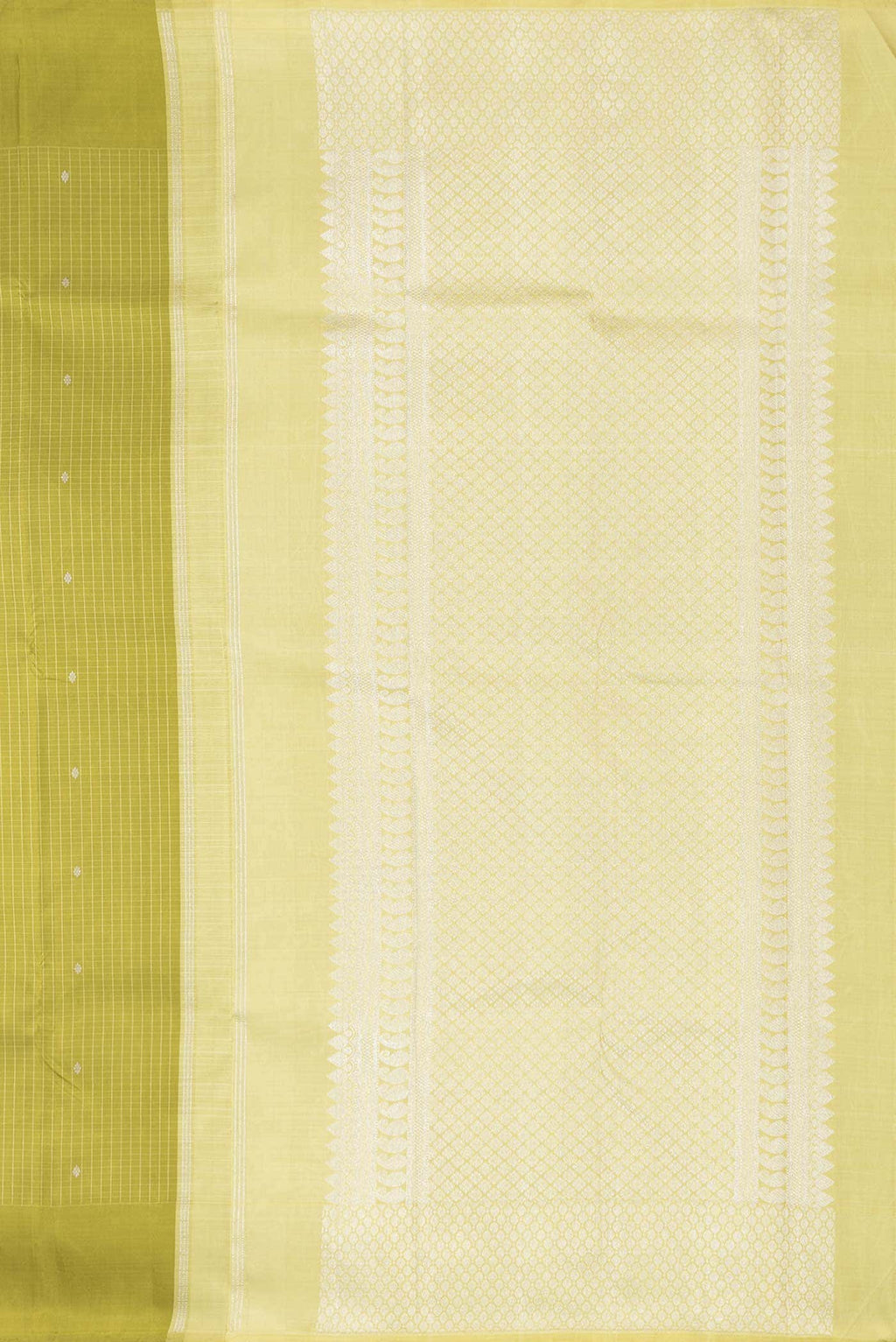 Pure Silk Pure Zari Green Dual Tone Kanchipuram Saree