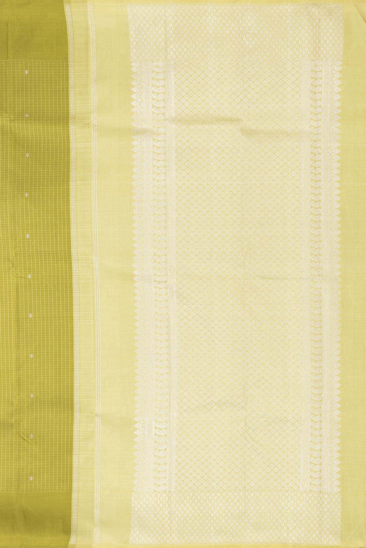 Pure Silk Pure Zari Green Dual Tone Kanjivaram Saree