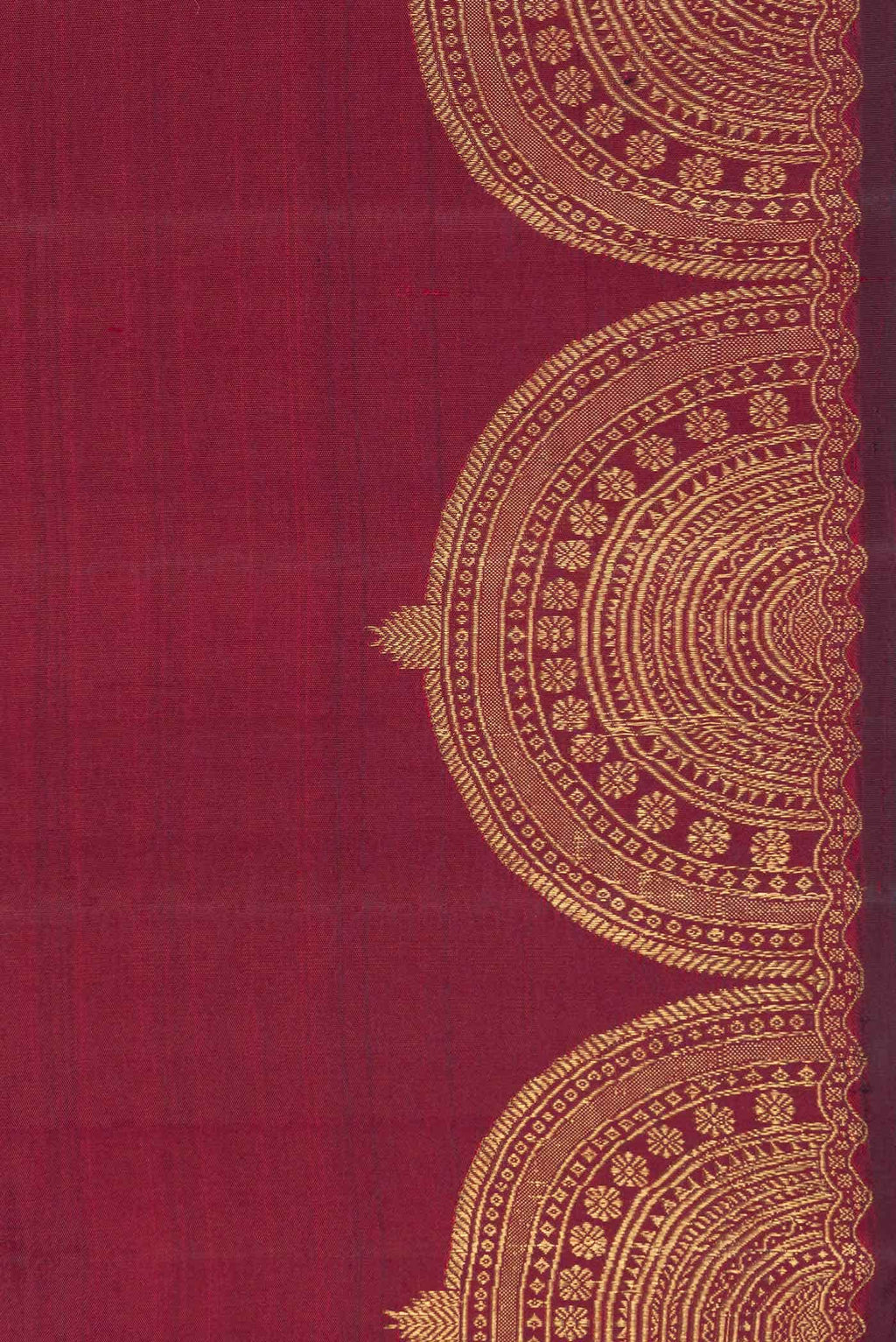 Pure Silk Pure Zari Maroon Dual Tone Kanchipuram Saree