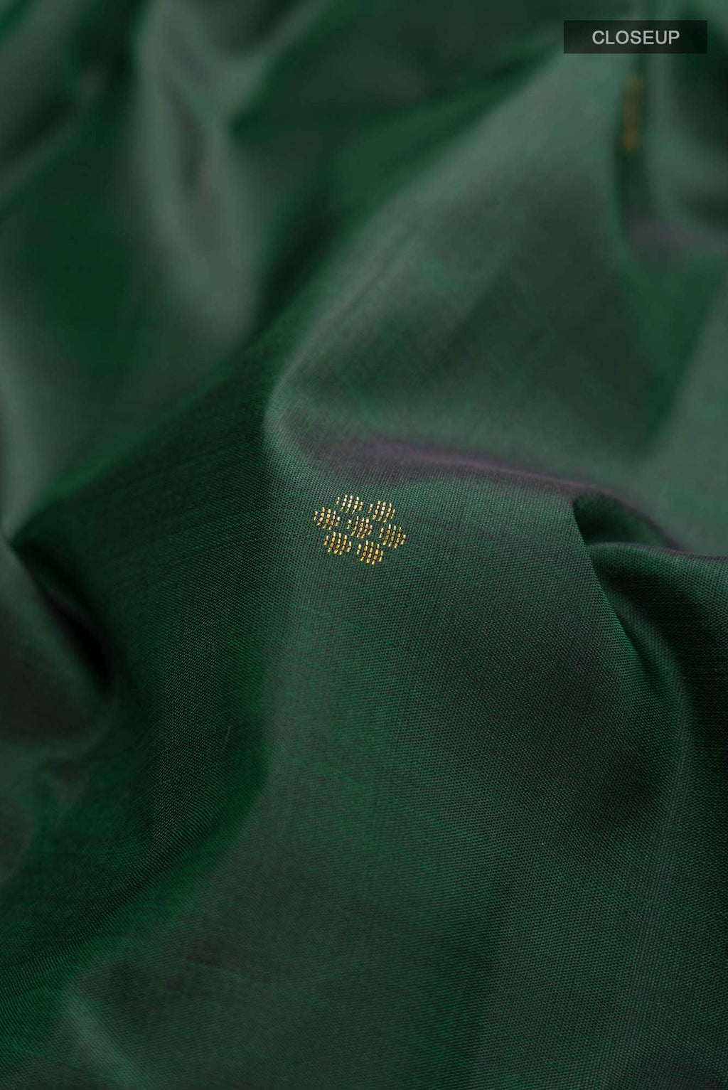 Bottle Green Kanchipuram Silk Saree