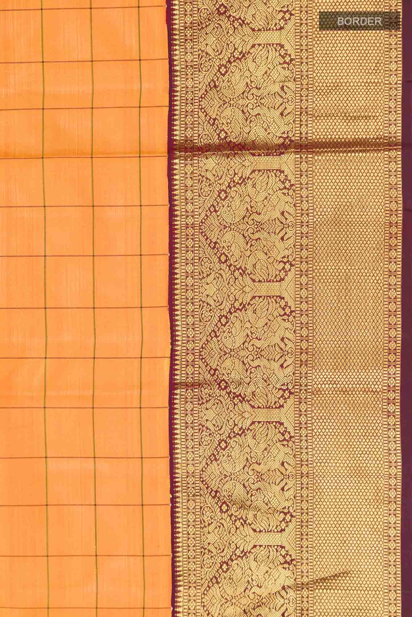 Yellow Kanchipuram Silk Saree
