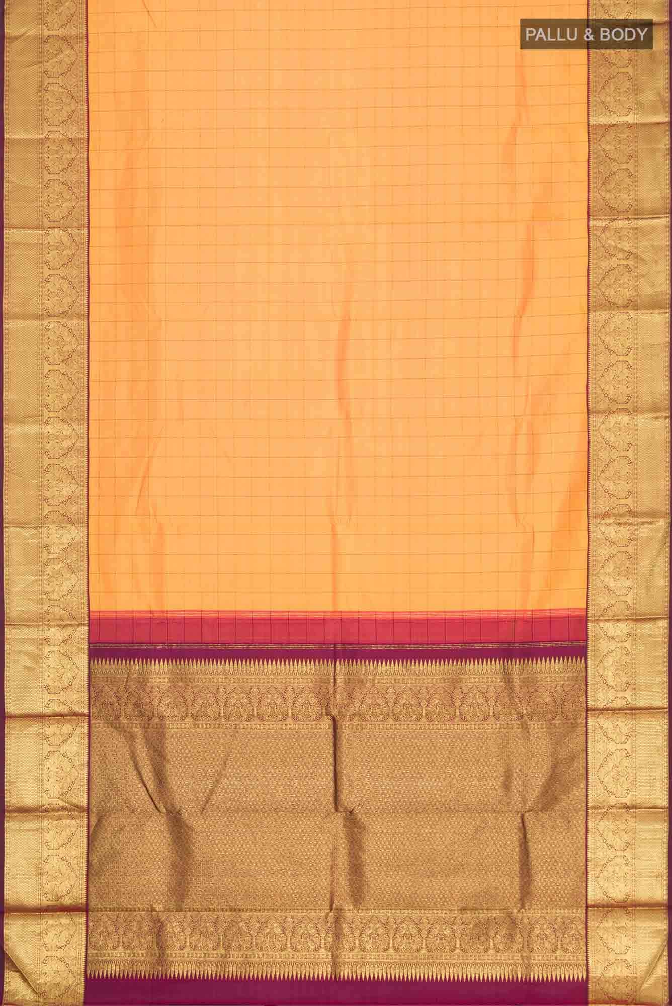 Yellow Kanchipuram Silk Saree
