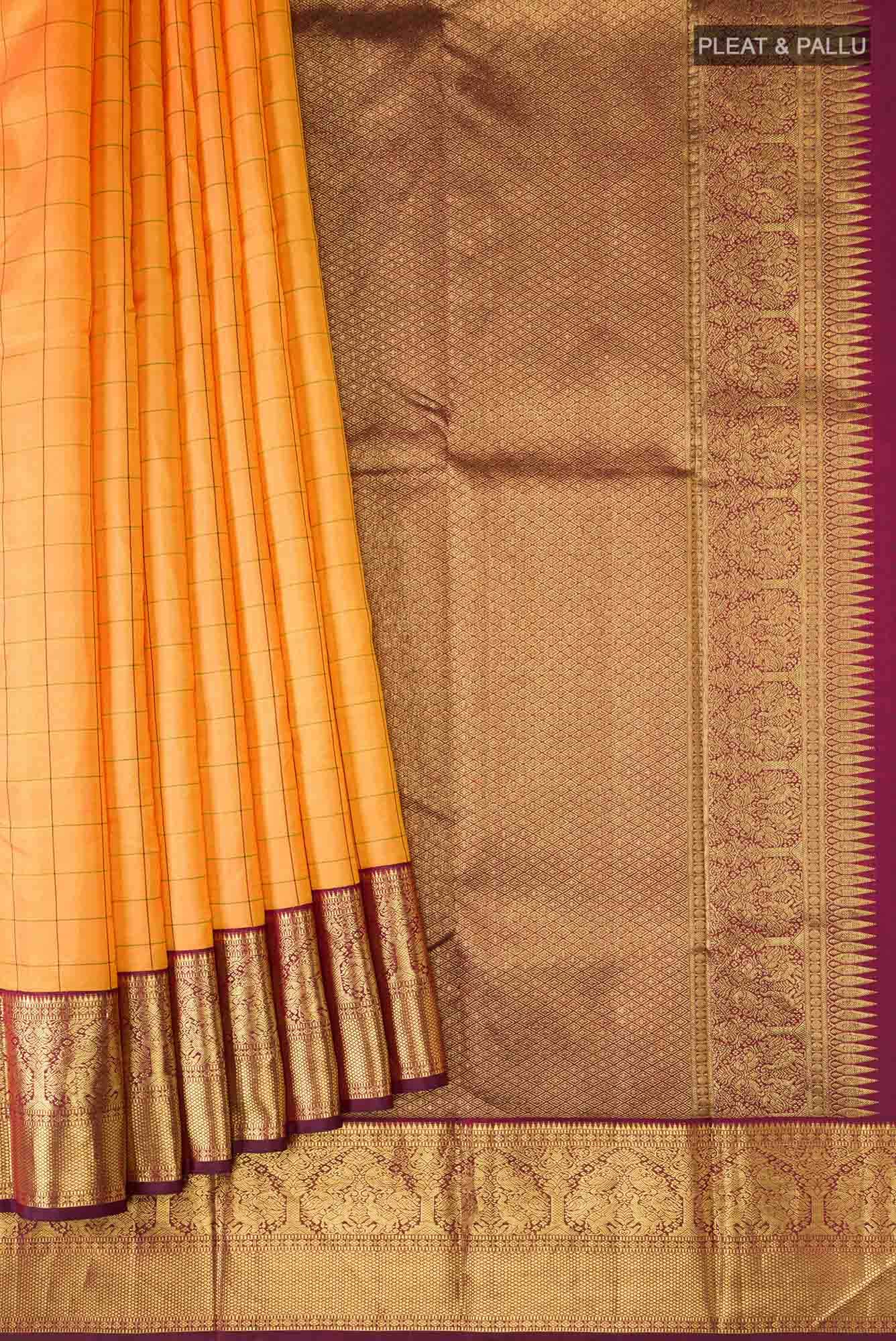 Yellow Kanchipuram Silk Saree