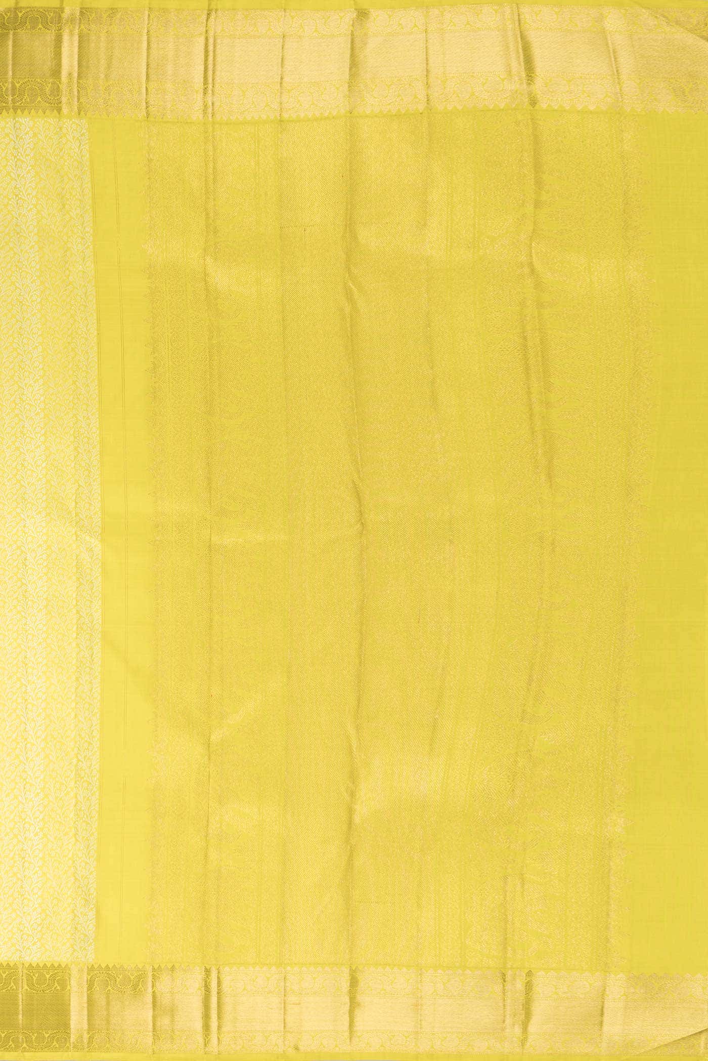 Pure Silk Pure Zari Parrot Green Dual Tone Kanchipuram Saree