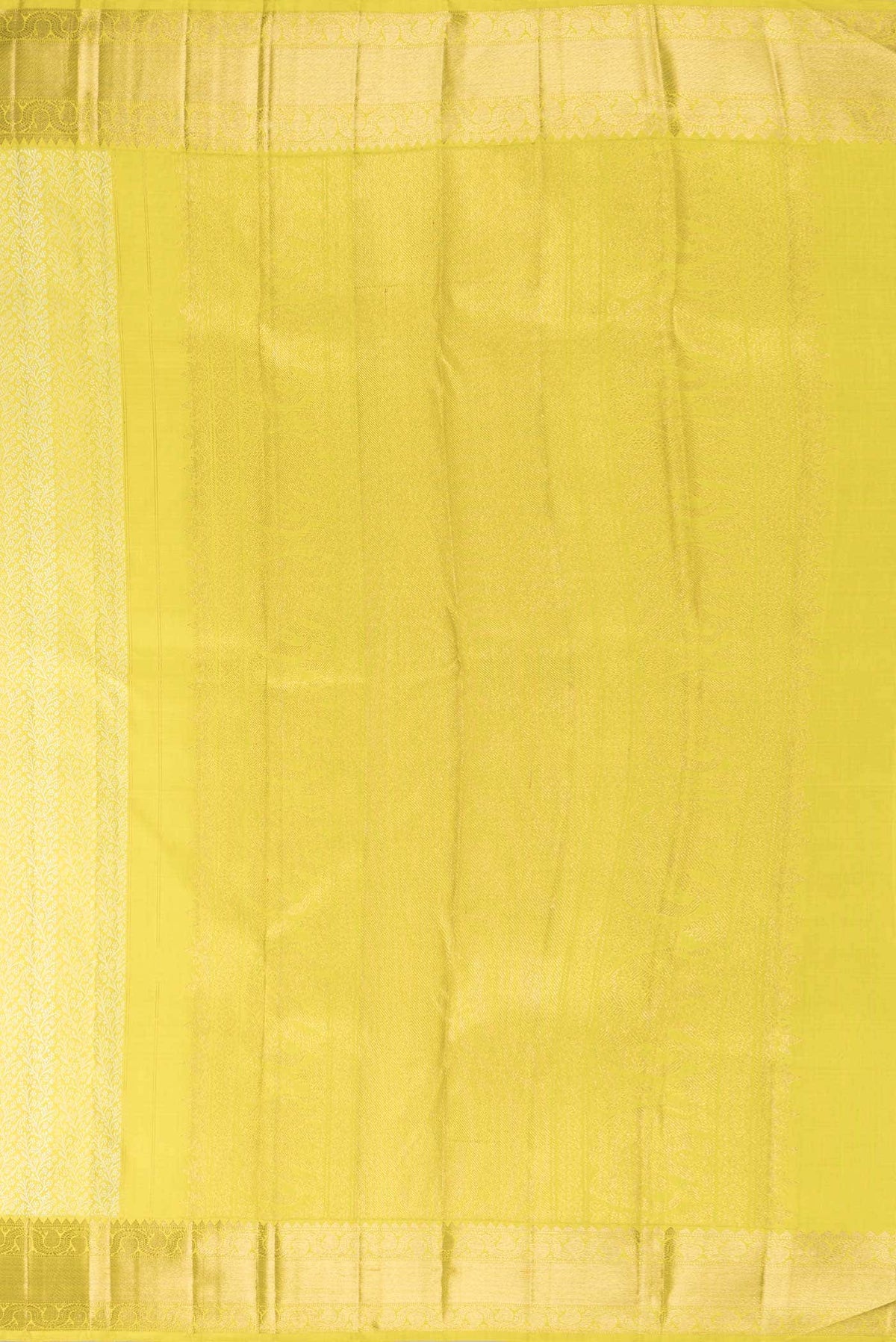 Pure Silk Pure Zari Parrot Green Dual Tone Kanchipuram Saree