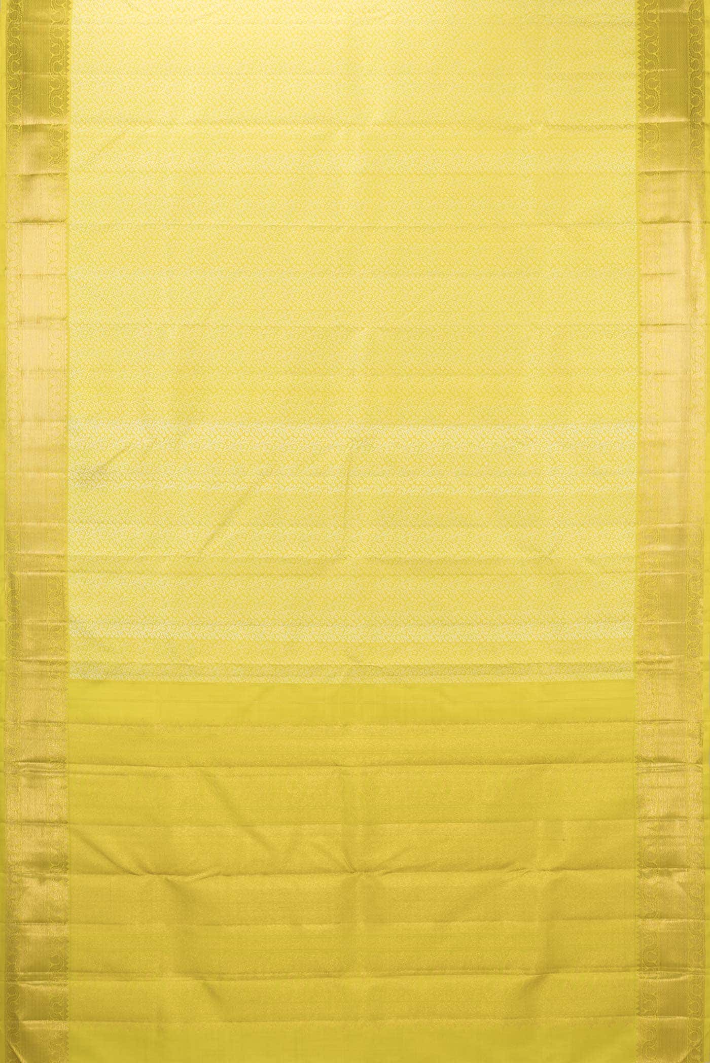 Pure Silk Pure Zari Parrot Green Dual Tone Kanchipuram Saree