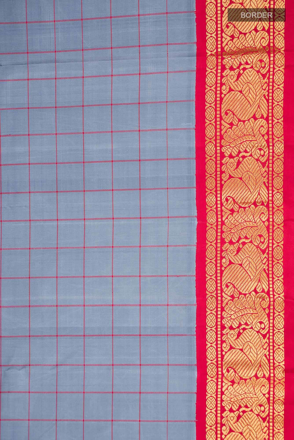 Grey Kanchipuram Silk Saree